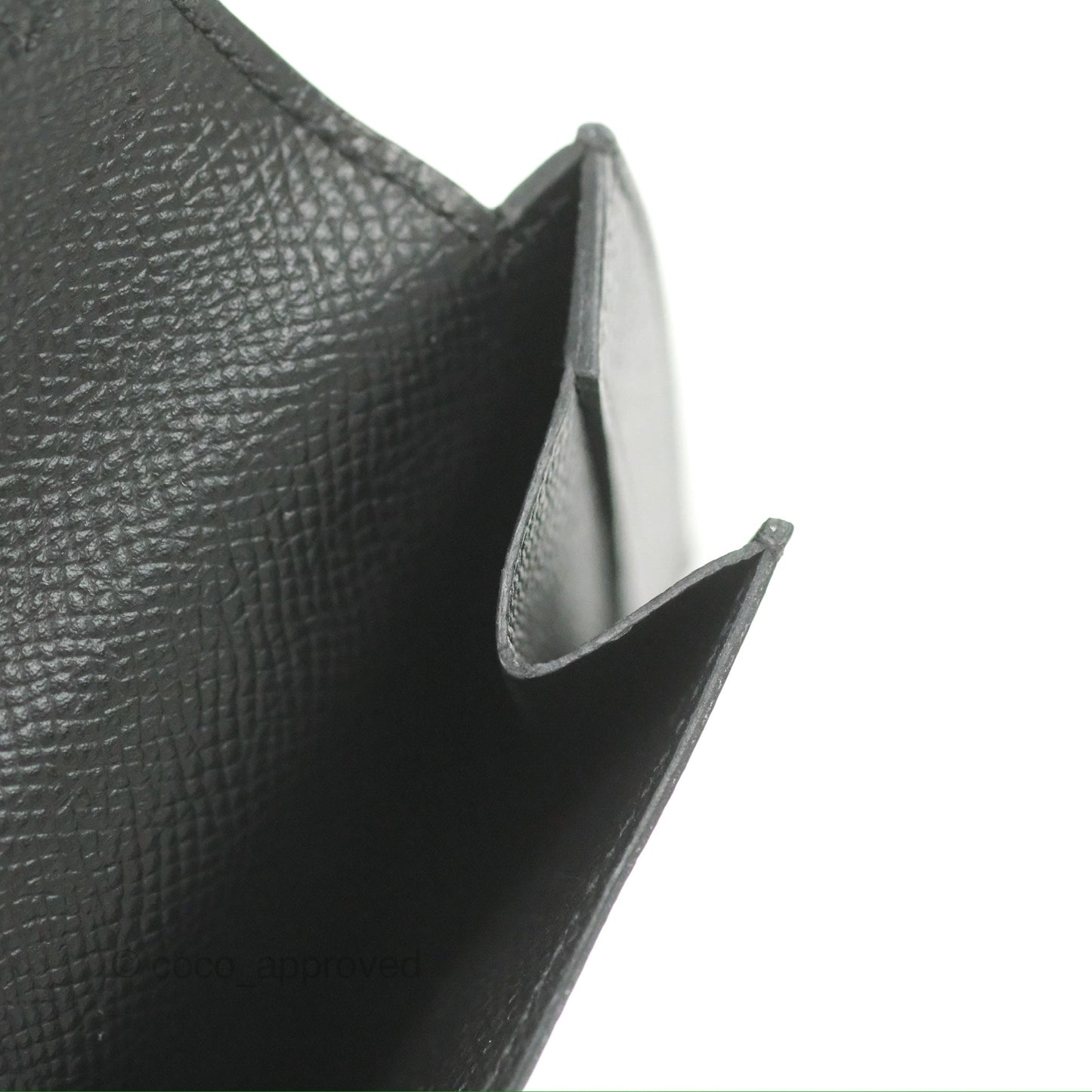 Hermès Kelly Pocket Compact Wallet Black Epsom Gold Hardware