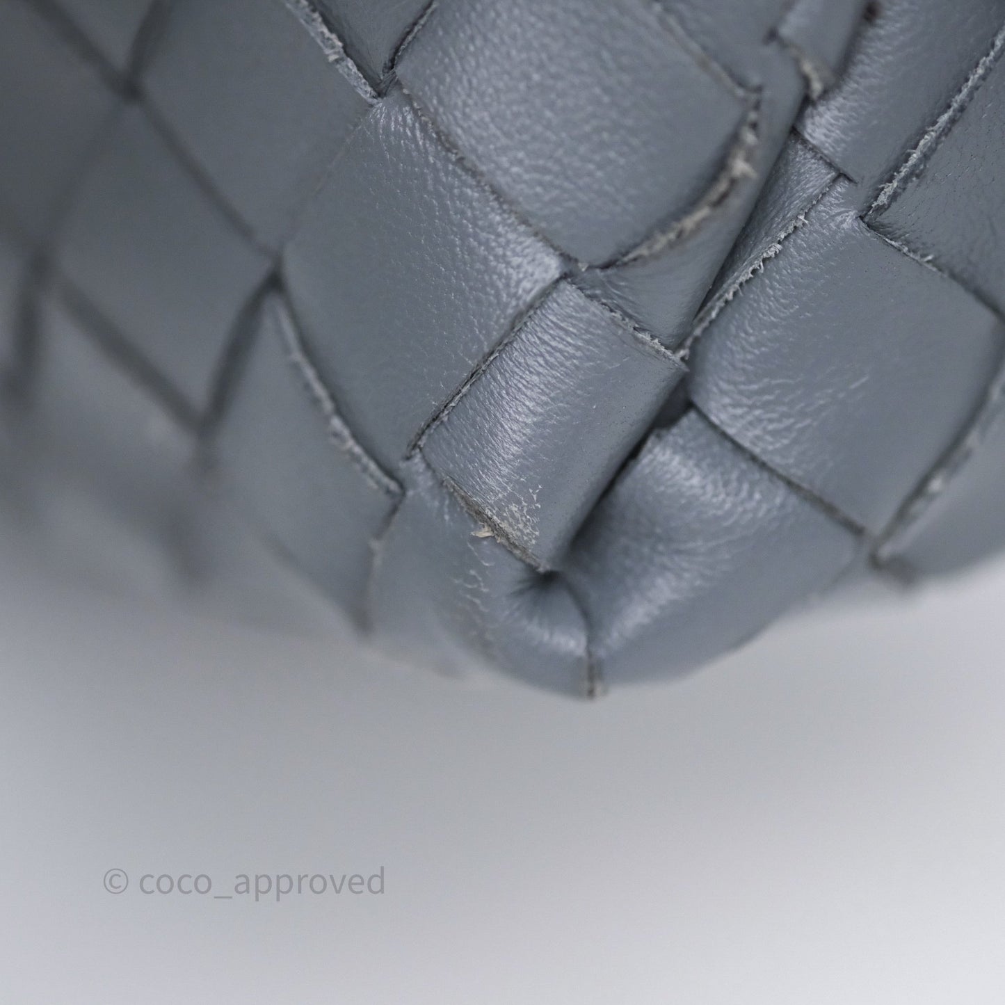 Bottega Veneta Mini Loop Camera Bag Grey Intrecciato Lambskin