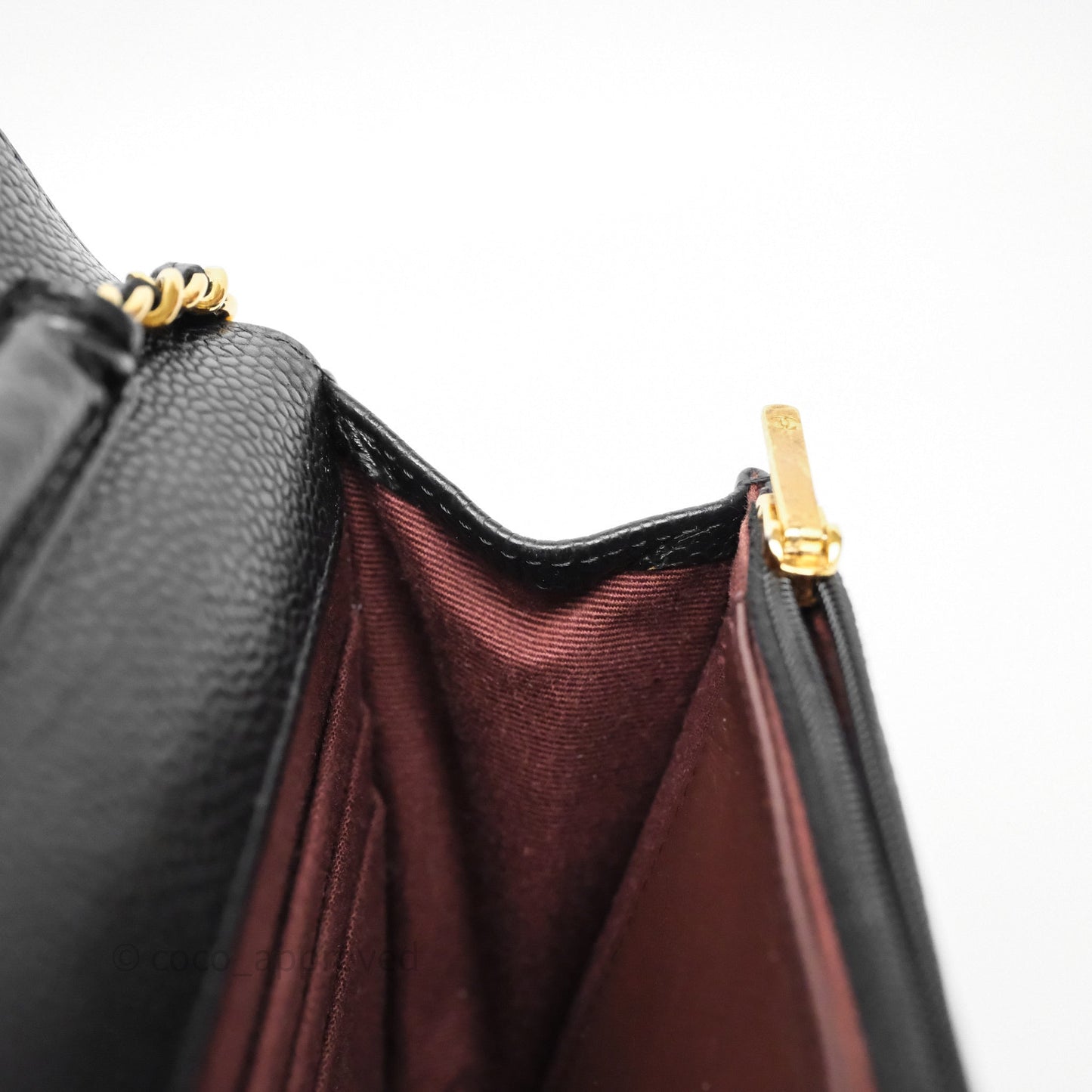 Chanel Quilted WOC Black Caviar Gold Hardware