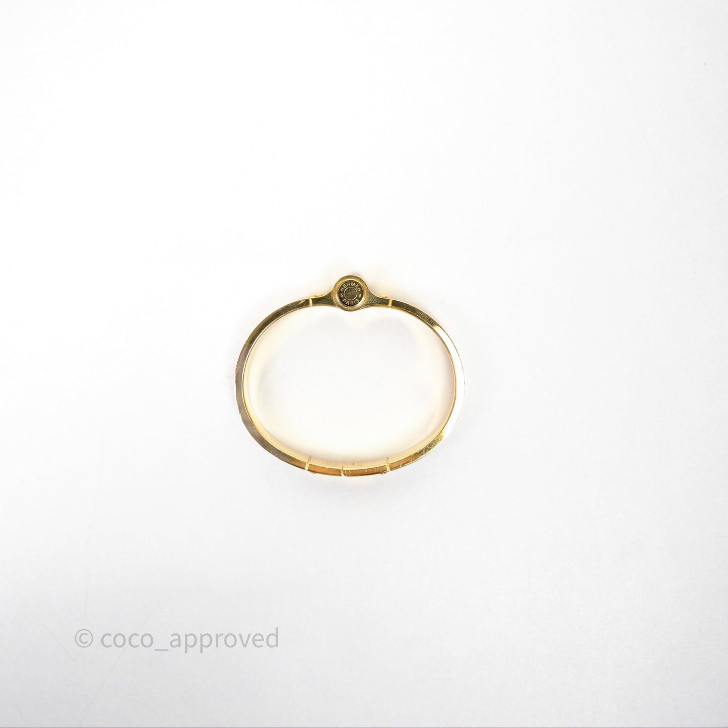 Hermès Enamel Charniere White Bracelet Gold Hardware