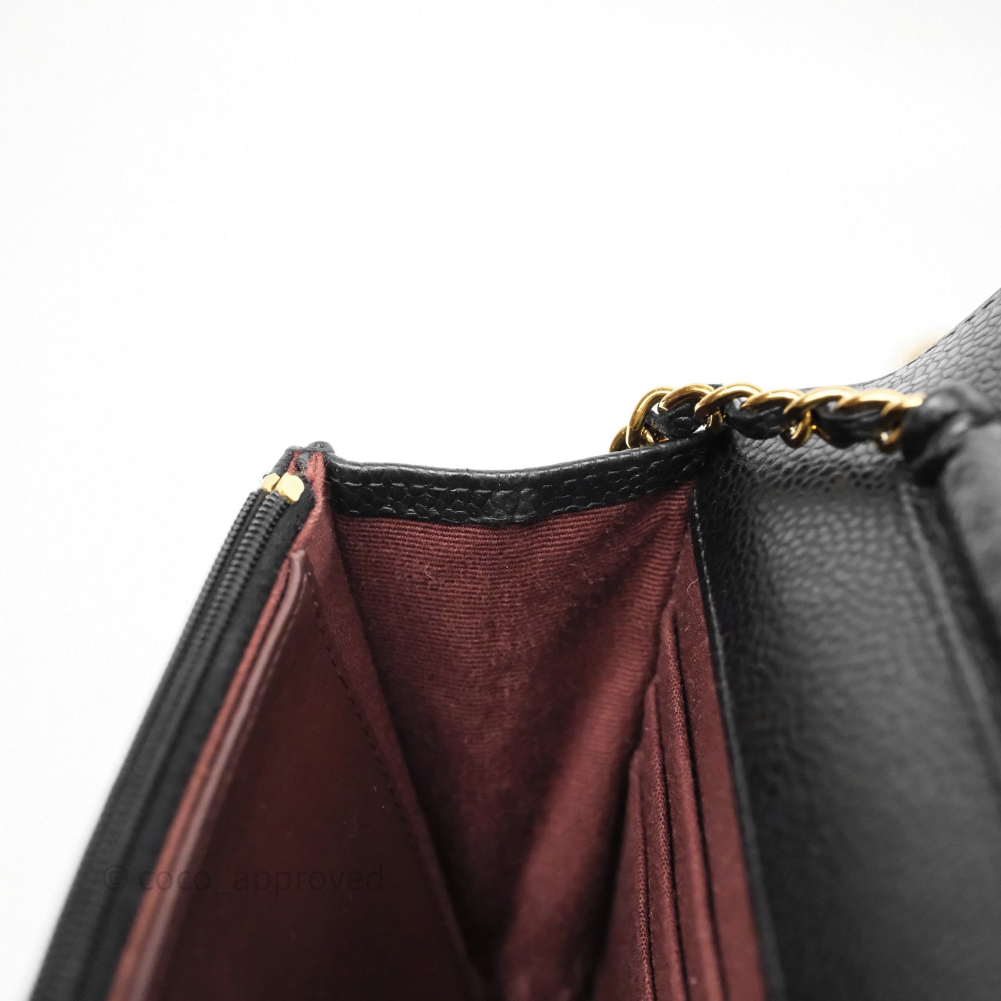 Chanel Quilted WOC Black Caviar Gold Hardware