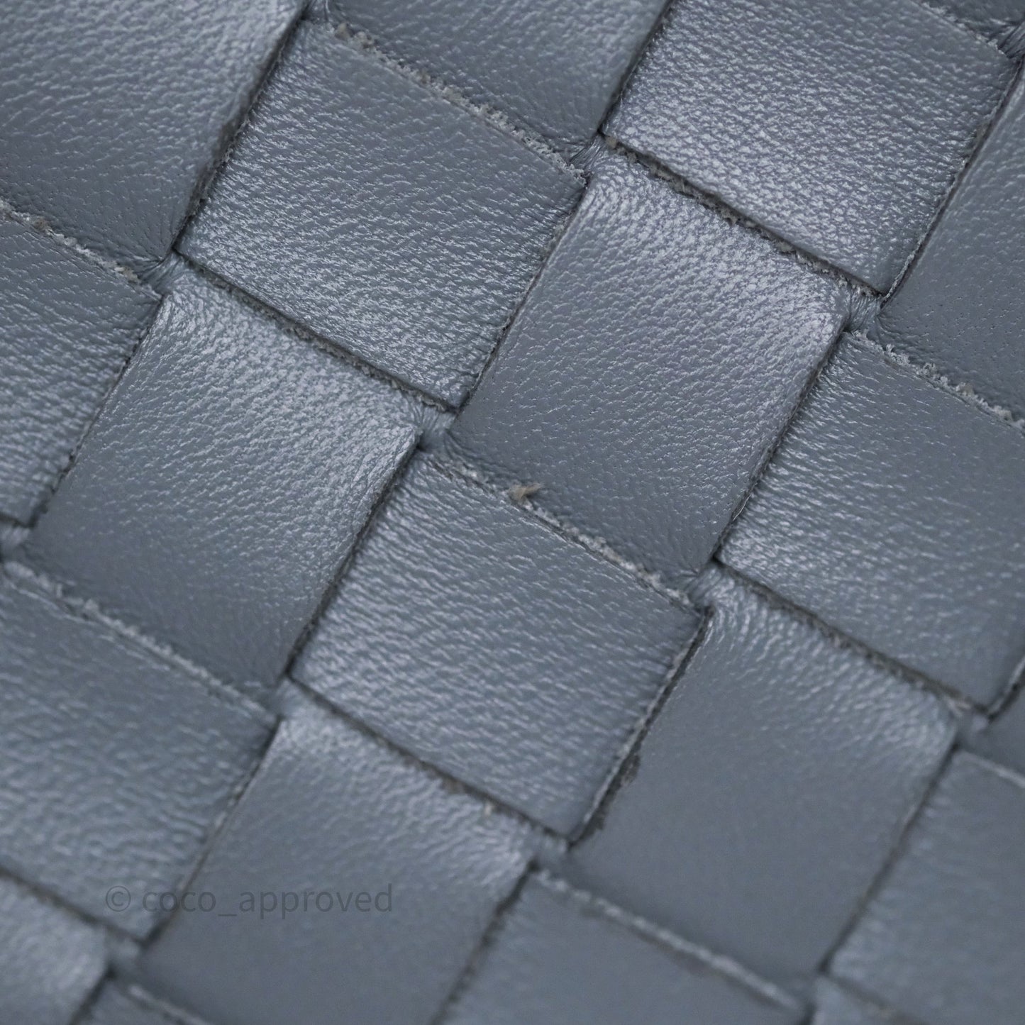 Bottega Veneta Mini Loop Camera Bag Grey Intrecciato Lambskin