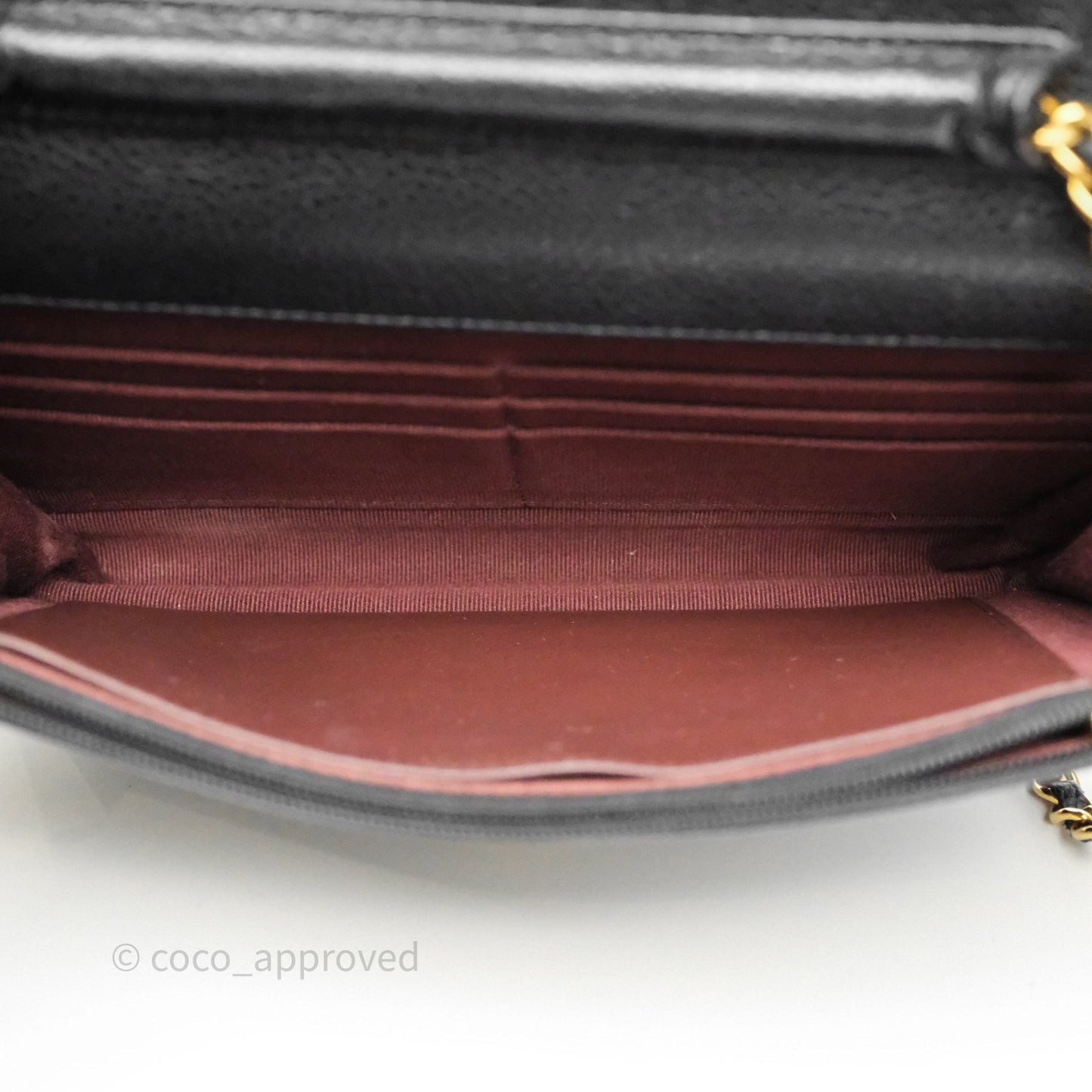 Chanel Quilted WOC Black Caviar Gold Hardware