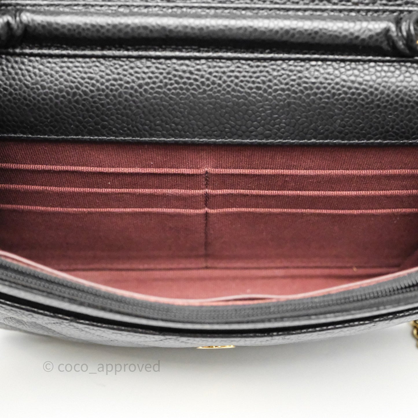 Chanel Quilted WOC Black Caviar Gold Hardware