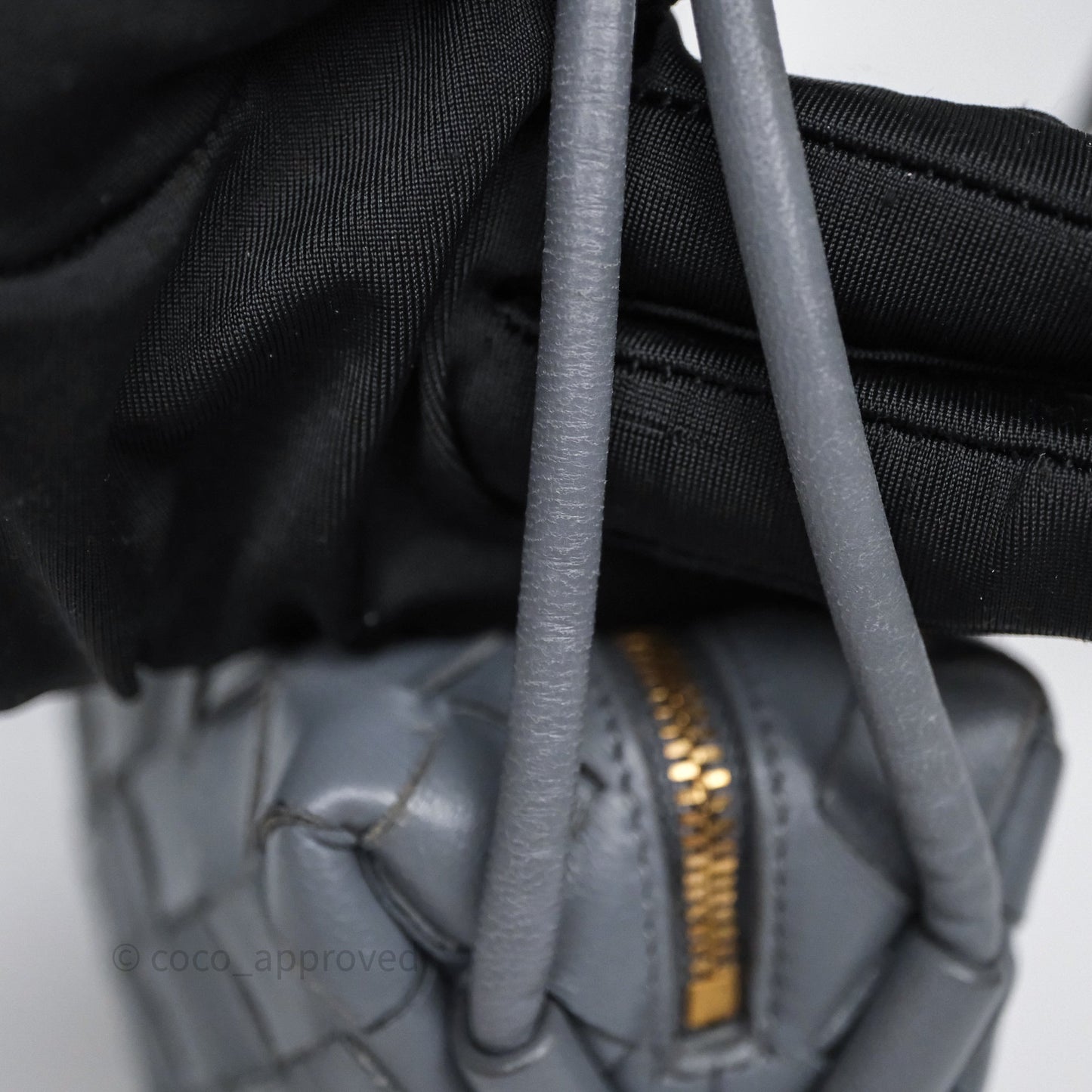 Bottega Veneta Mini Loop Camera Bag Grey Intrecciato Lambskin