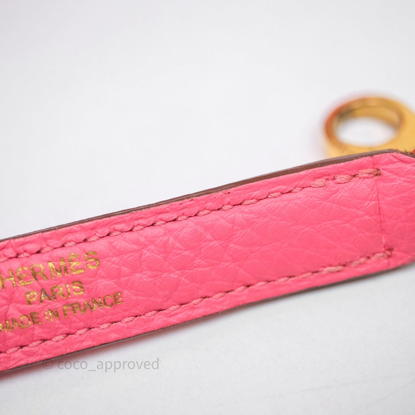 Hermès Kelly 32 Retourne Rose Azalee 8W Gold Hardware