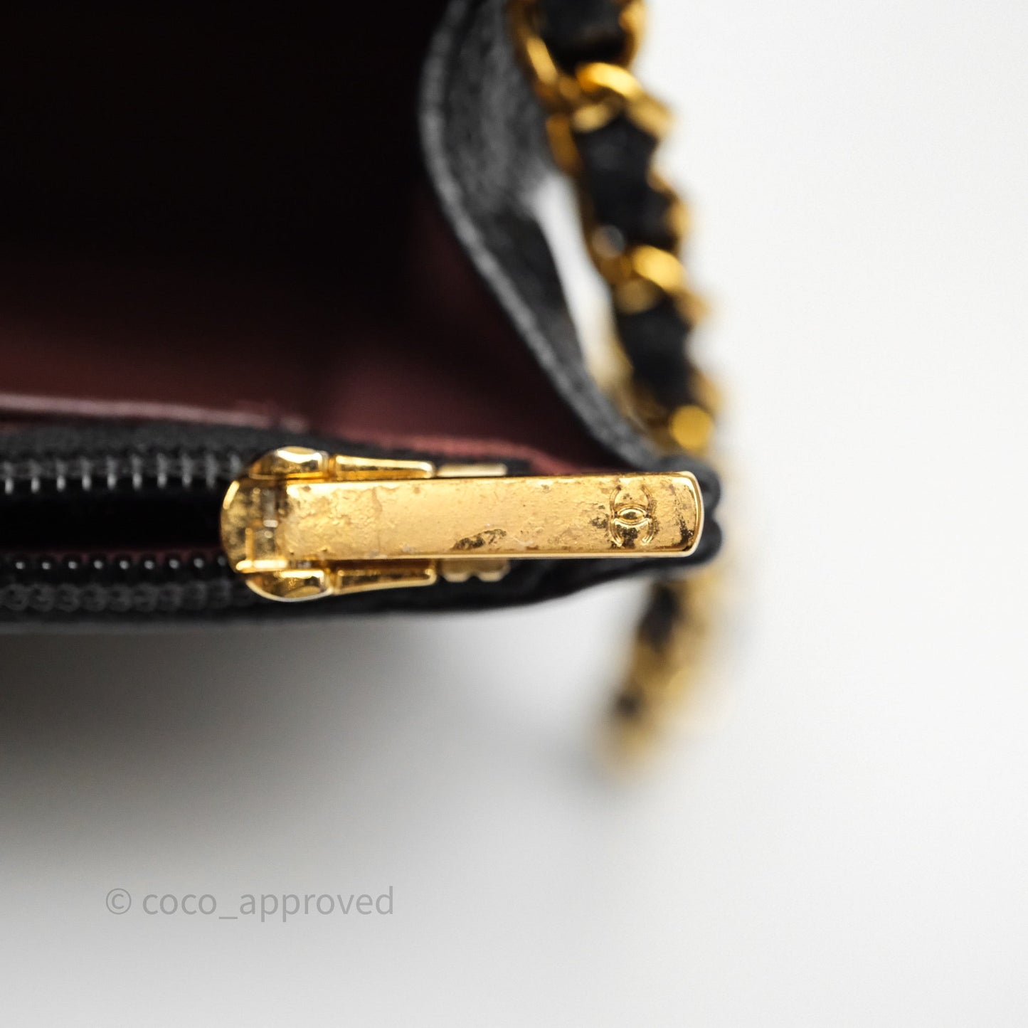 Chanel Quilted WOC Black Caviar Gold Hardware