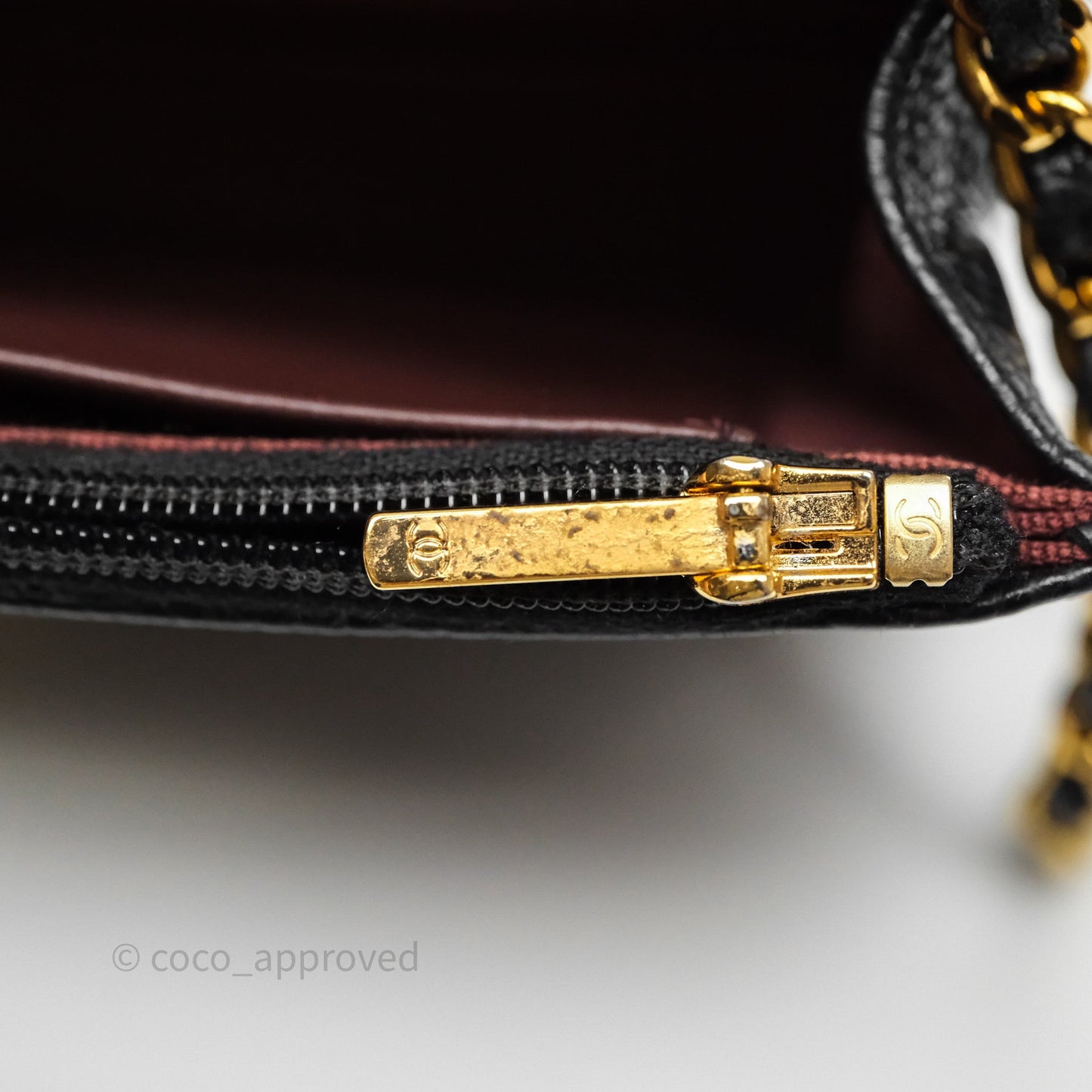 Chanel Quilted WOC Black Caviar Gold Hardware