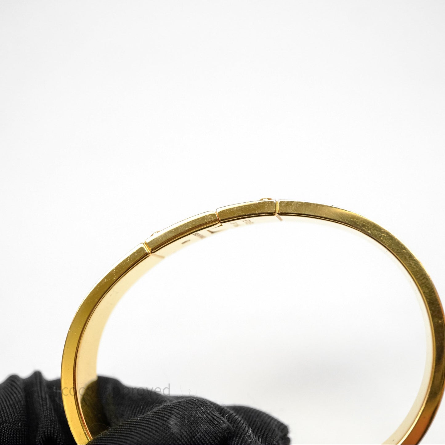 Hermès Enamel Charniere White Bracelet Gold Hardware