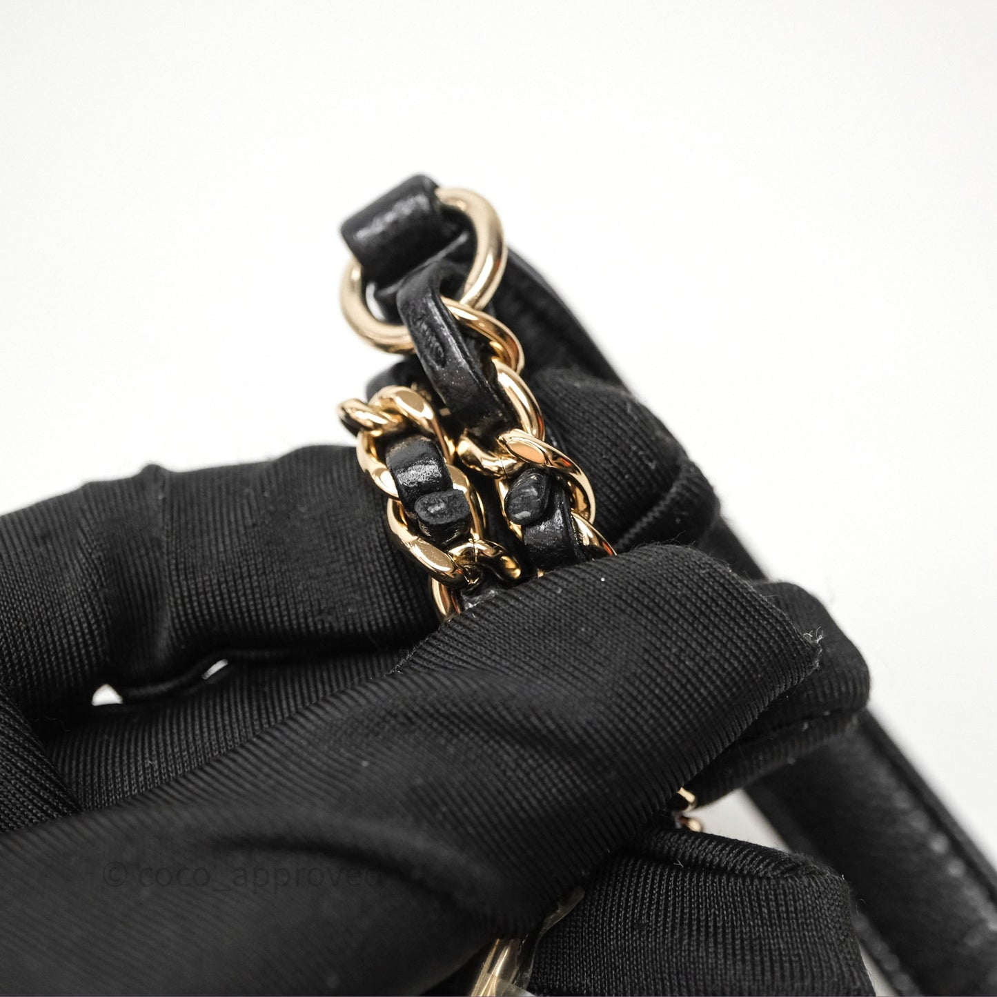 Chanel Small Coco Handle Quilted Black Caviar Gold Hardware