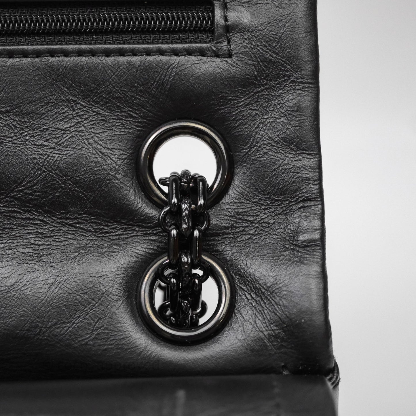 Chanel Reissue 225 Chevron Aged Calfskin So Black