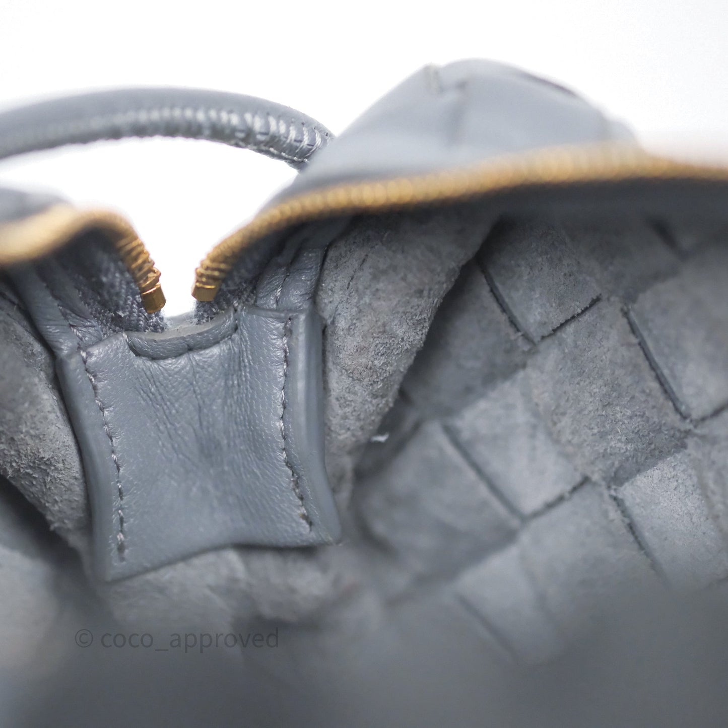 Bottega Veneta Mini Loop Camera Bag Grey Intrecciato Lambskin