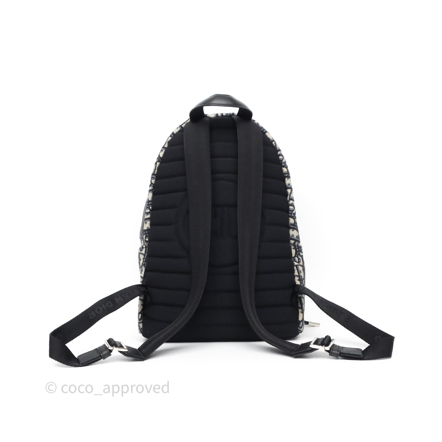 Christian Dior Backpack Beige and Black Dior Oblique Jacquard