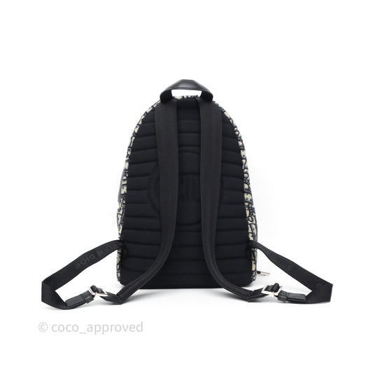 Christian Dior Backpack Beige and Black Dior Oblique Jacquard