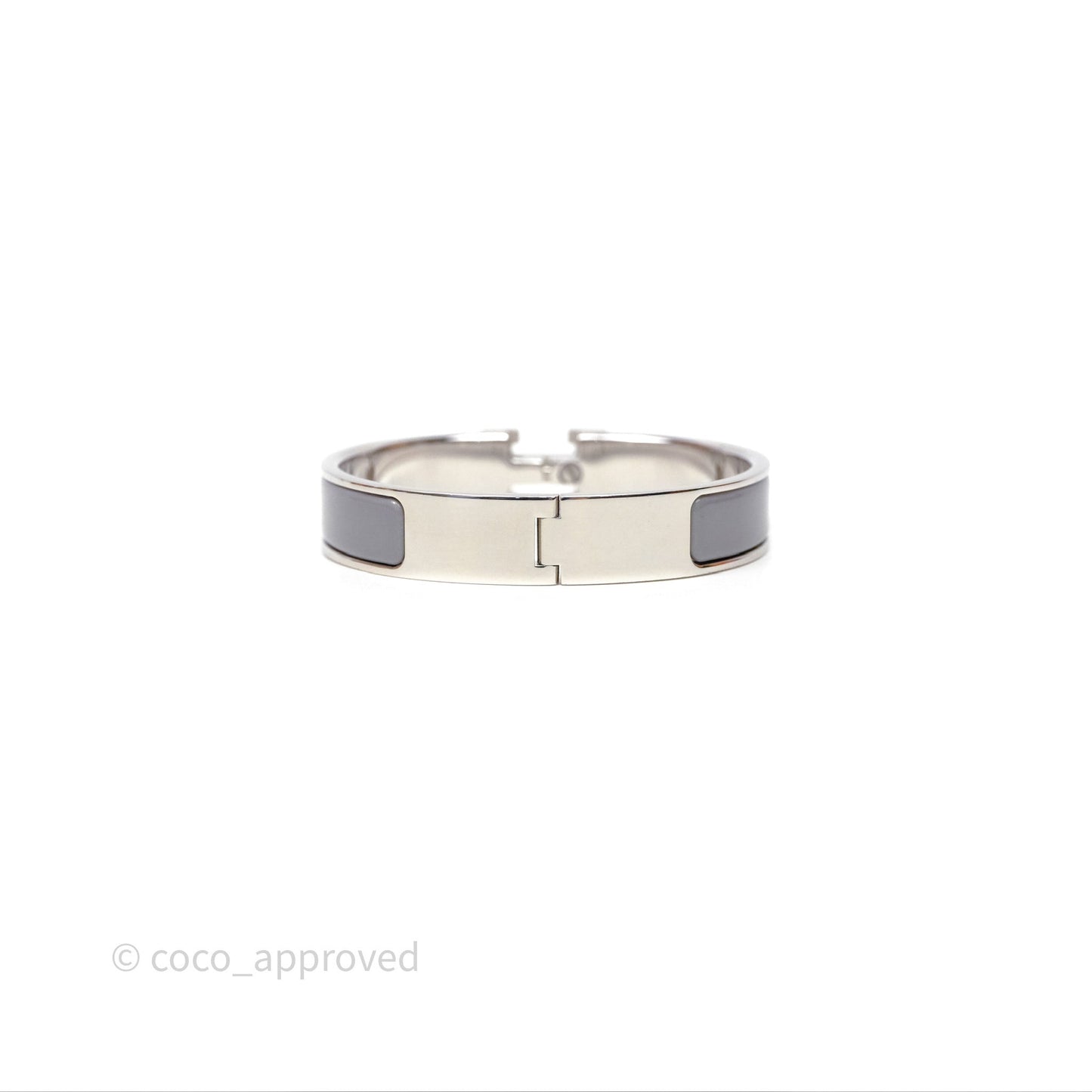 Hermès Clic H Bracelet Grey Palladium Hardware PM