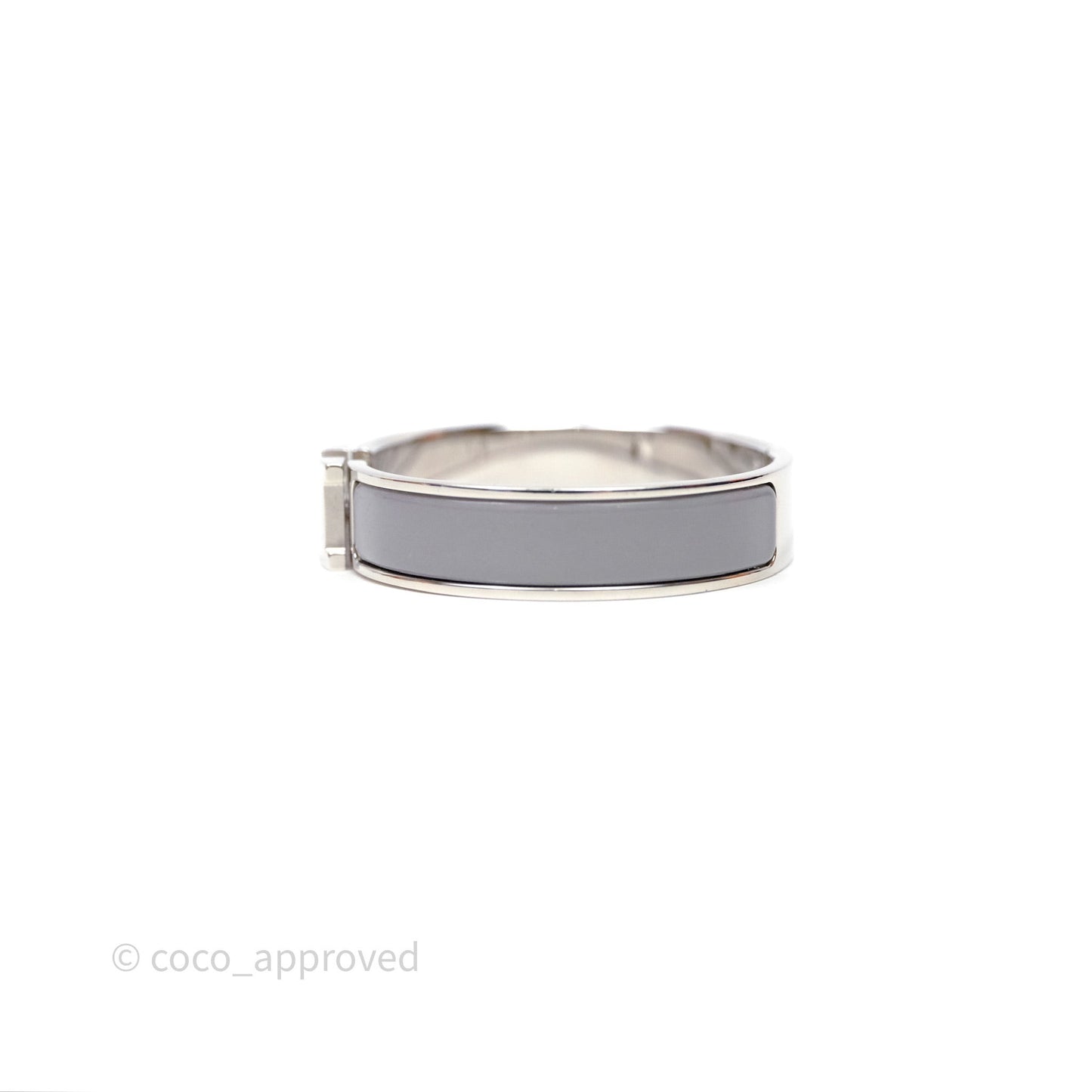 Hermès Clic H Bracelet Grey Palladium Hardware PM