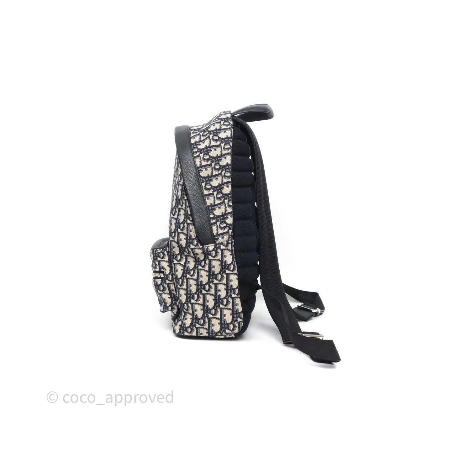 Christian Dior Backpack Beige and Black Dior Oblique Jacquard