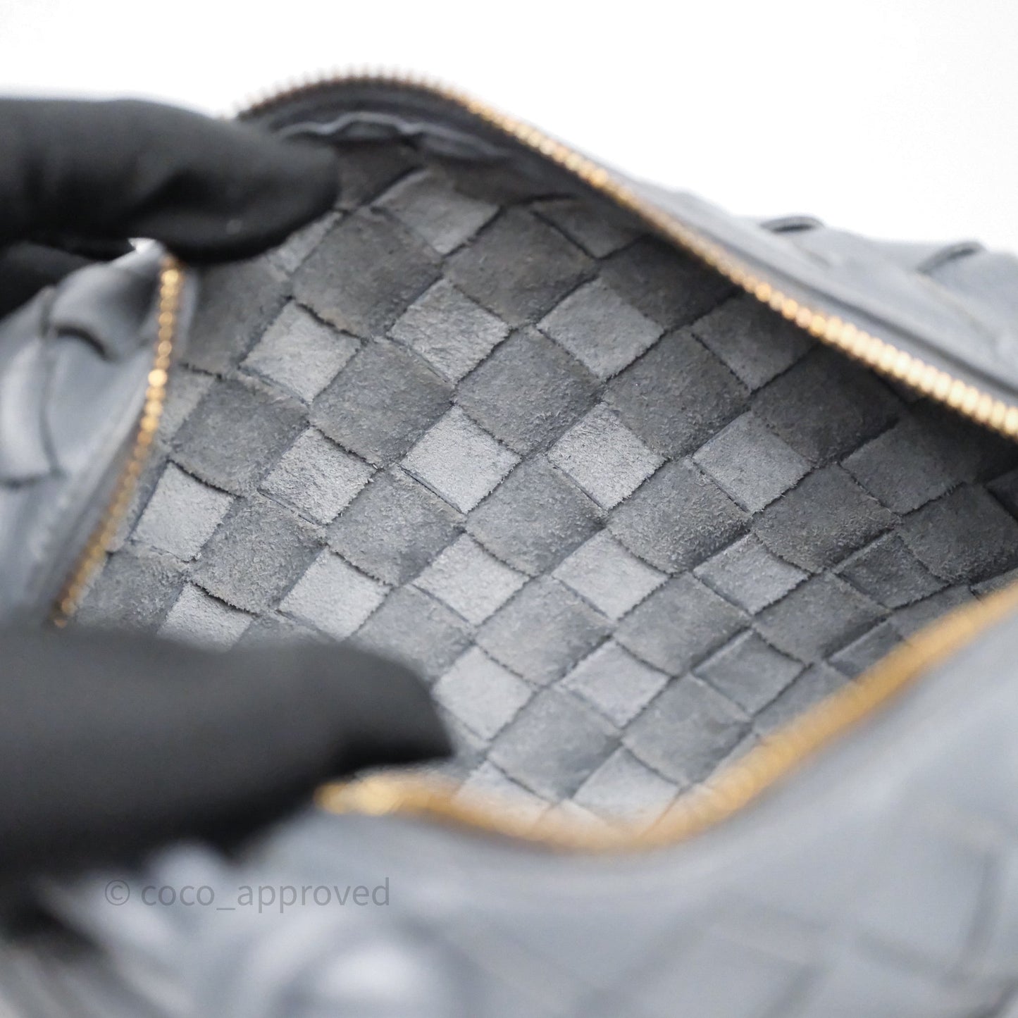 Bottega Veneta Mini Loop Camera Bag Grey Intrecciato Lambskin