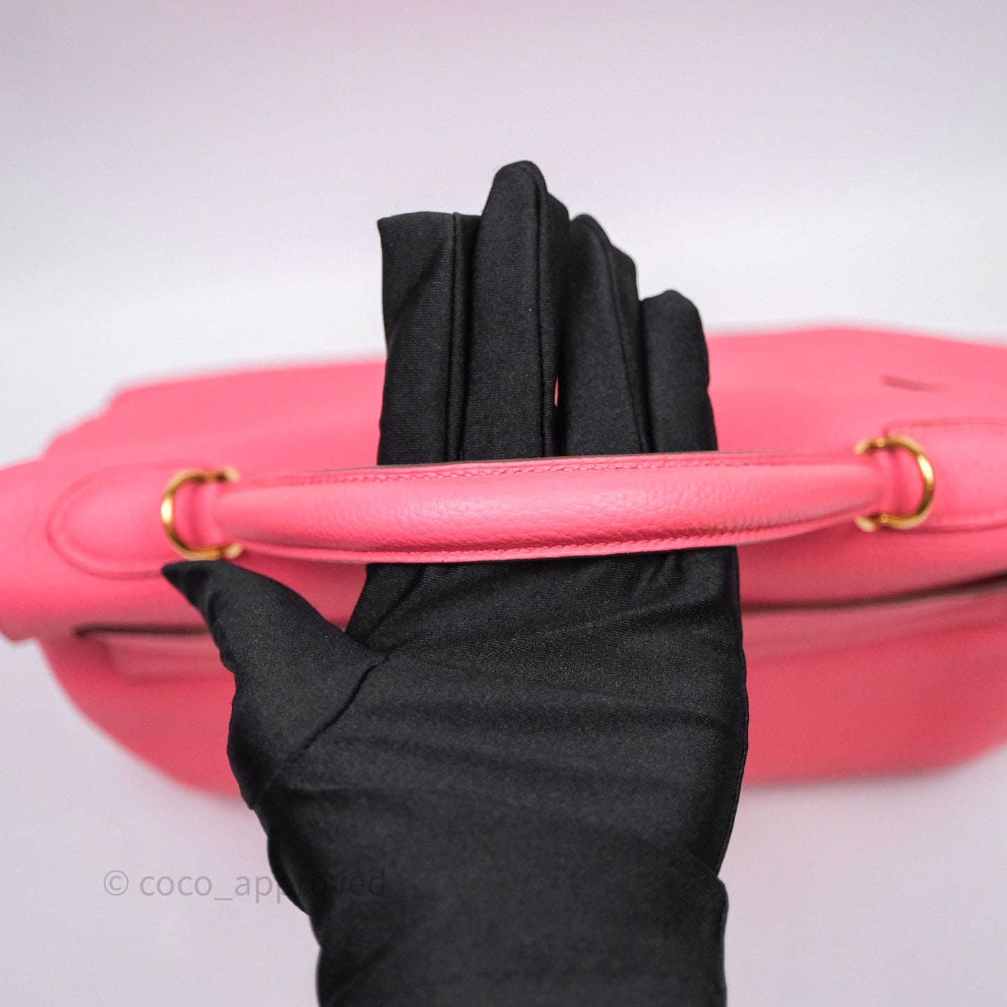 Hermès Kelly 32 Retourne Rose Azalee 8W Gold Hardware