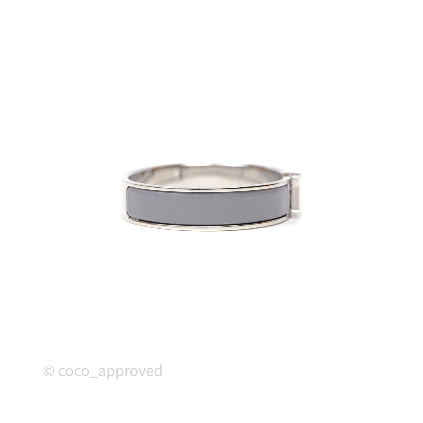 Hermès Clic H Bracelet Grey Palladium Hardware PM