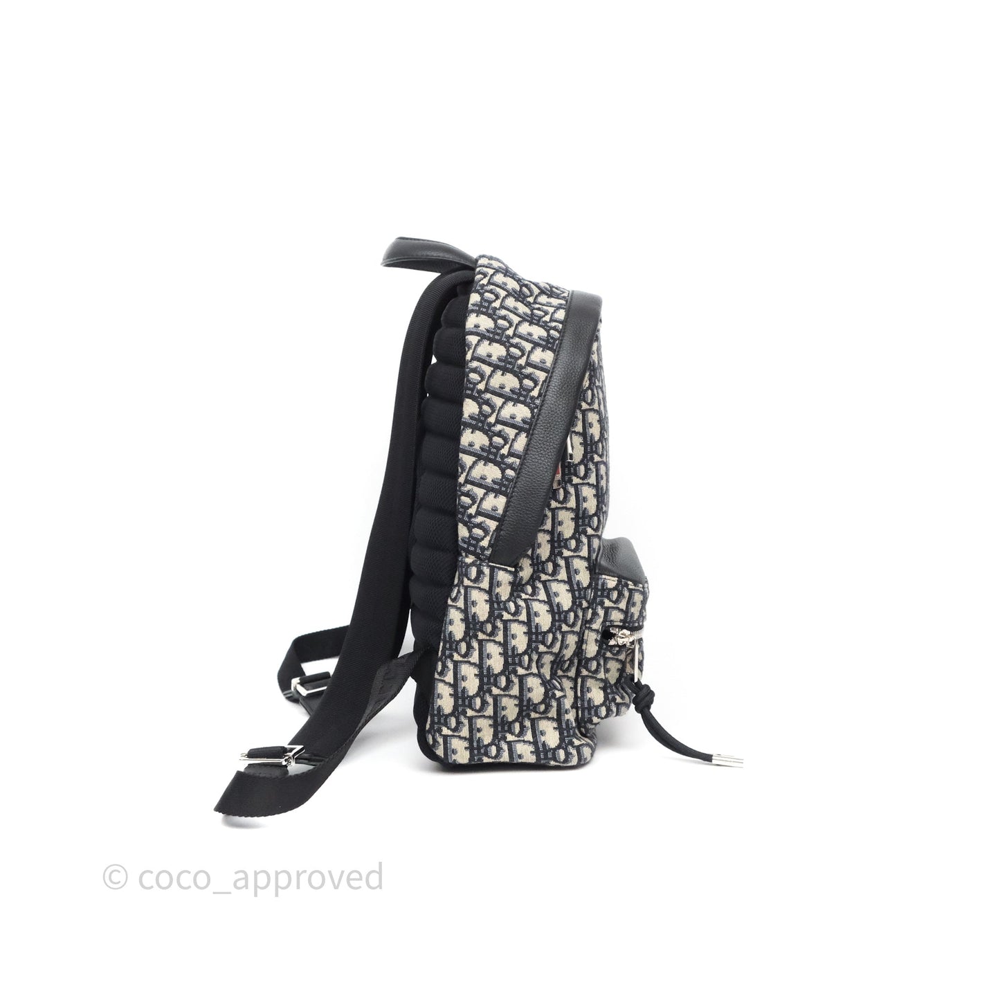 Christian Dior Backpack Beige and Black Dior Oblique Jacquard