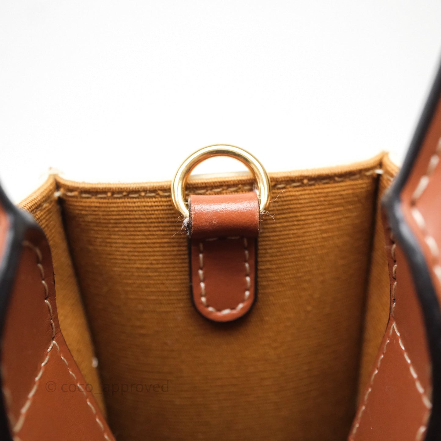 Celine Mini Vertical Cabas Bag Triomphe Canvas White