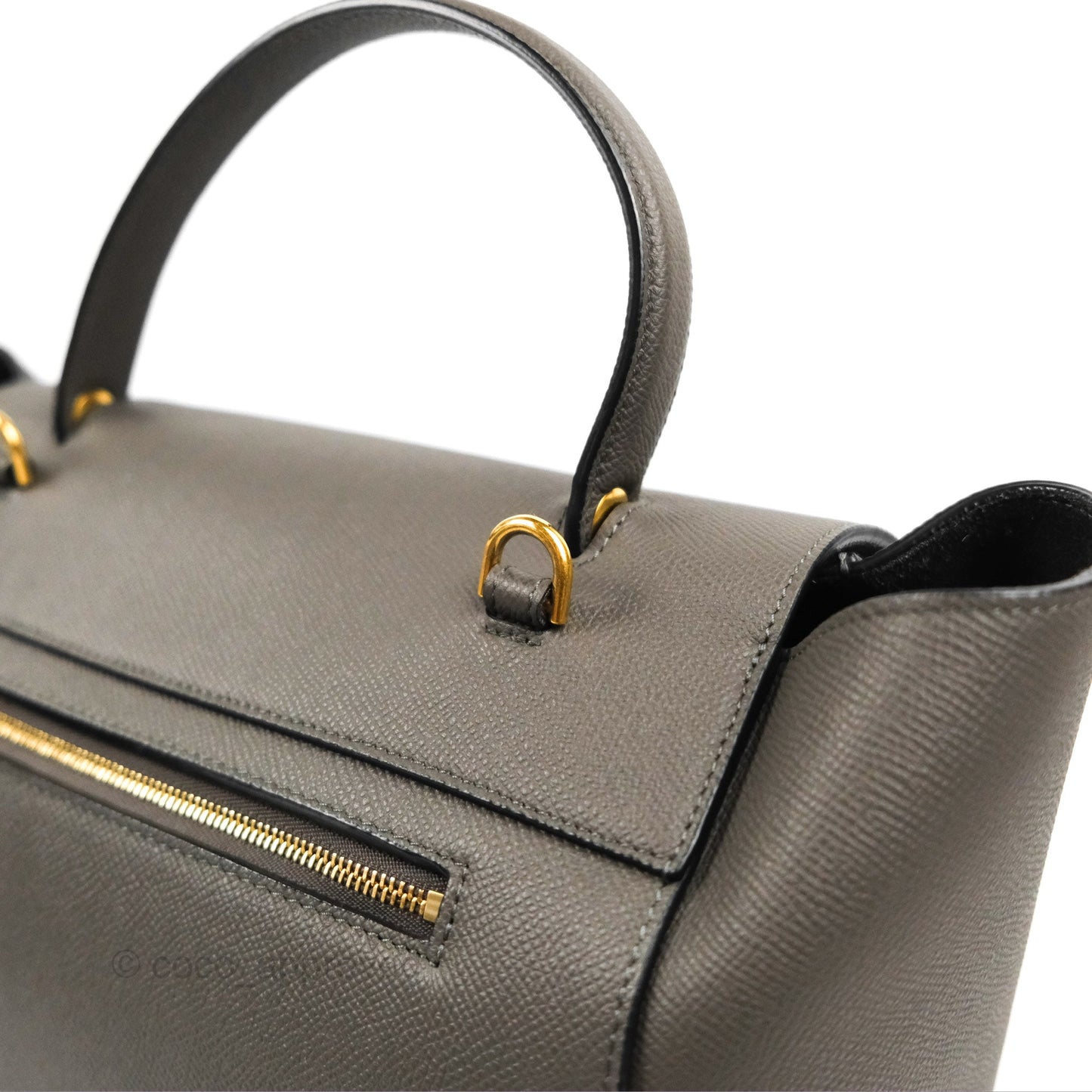 Celine Mini Belt Bag Dark Grey Grained Calfskin