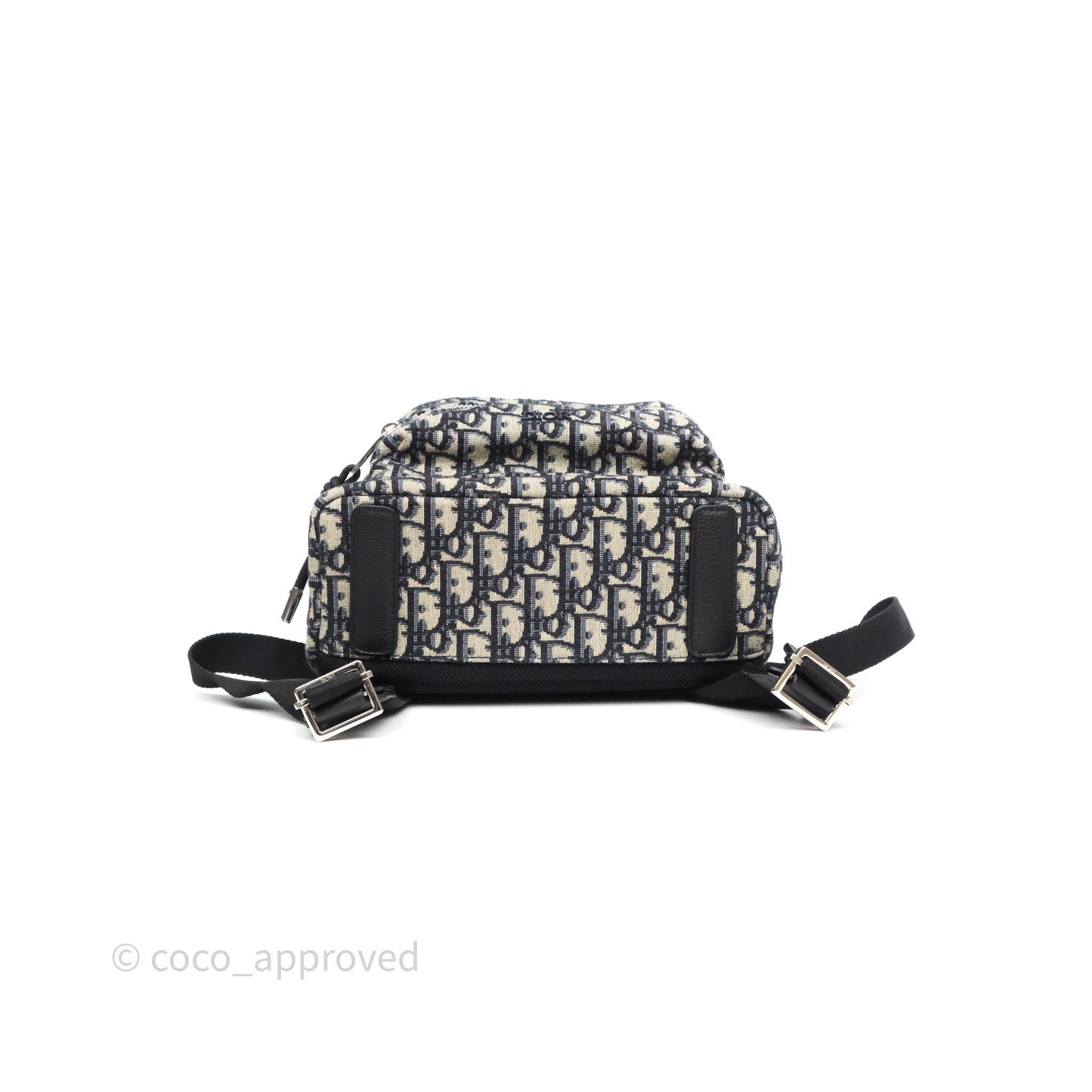 Christian Dior Backpack Beige and Black Dior Oblique Jacquard