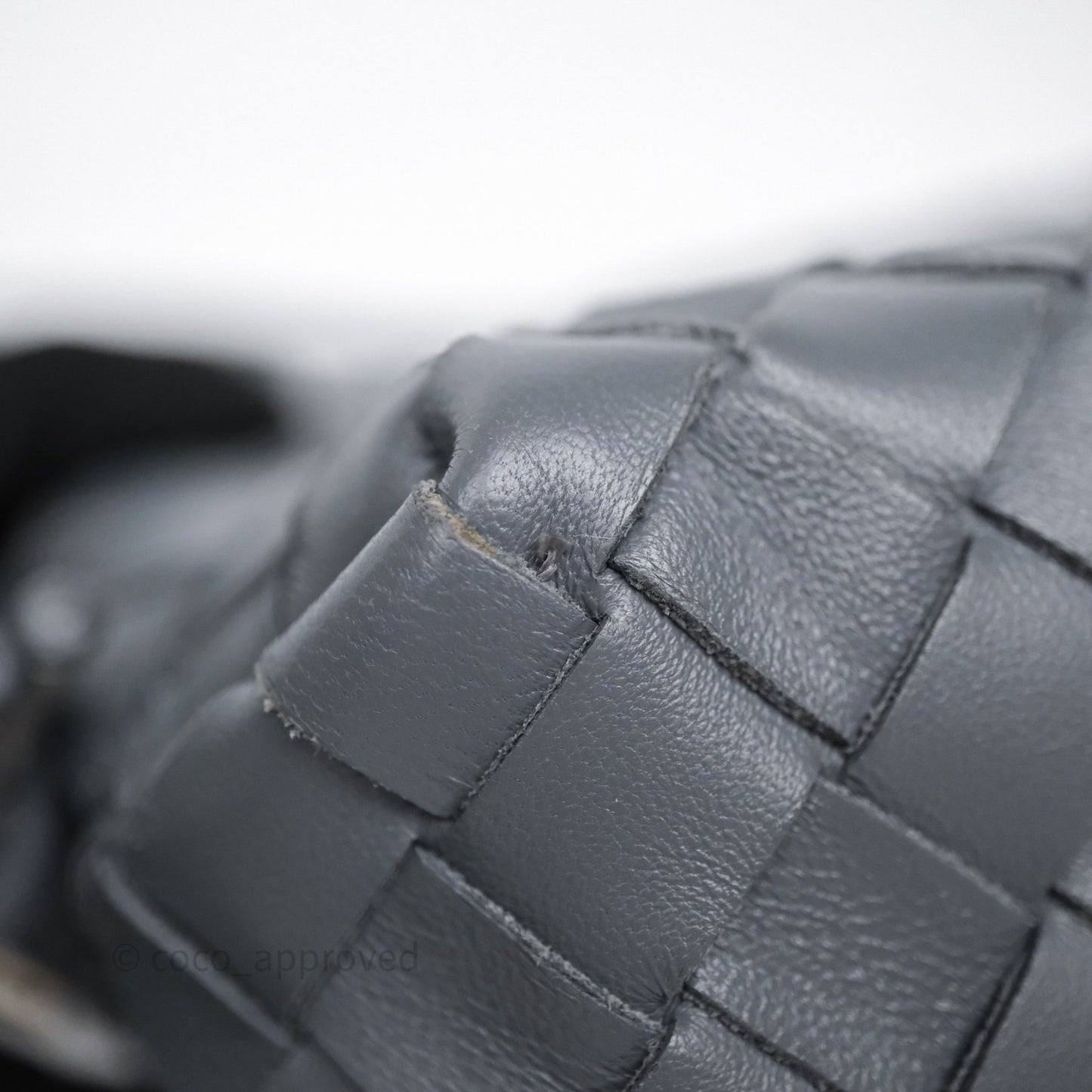 Bottega Veneta Mini Loop Camera Bag Grey Intrecciato Lambskin