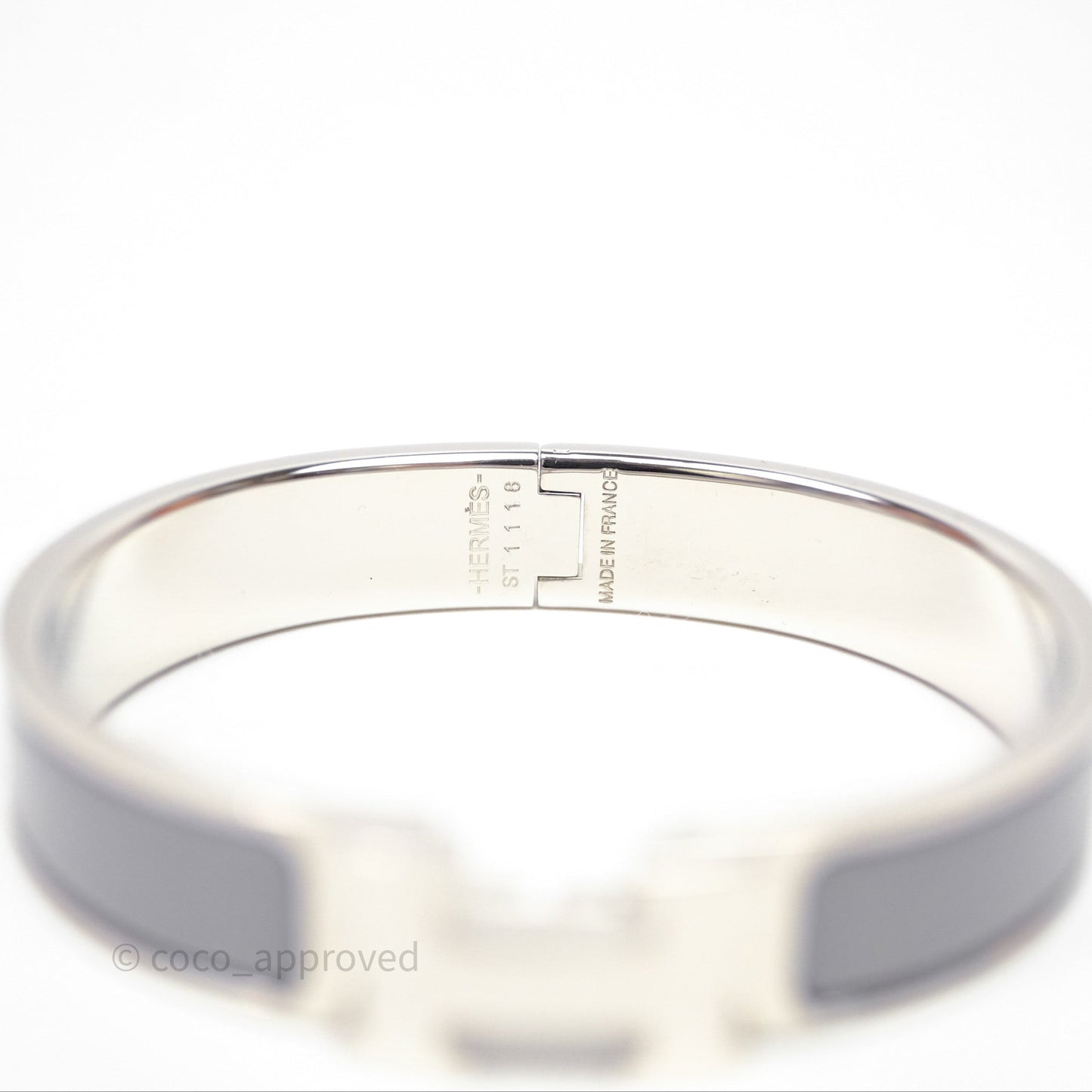Hermès Clic H Bracelet Grey Palladium Hardware PM
