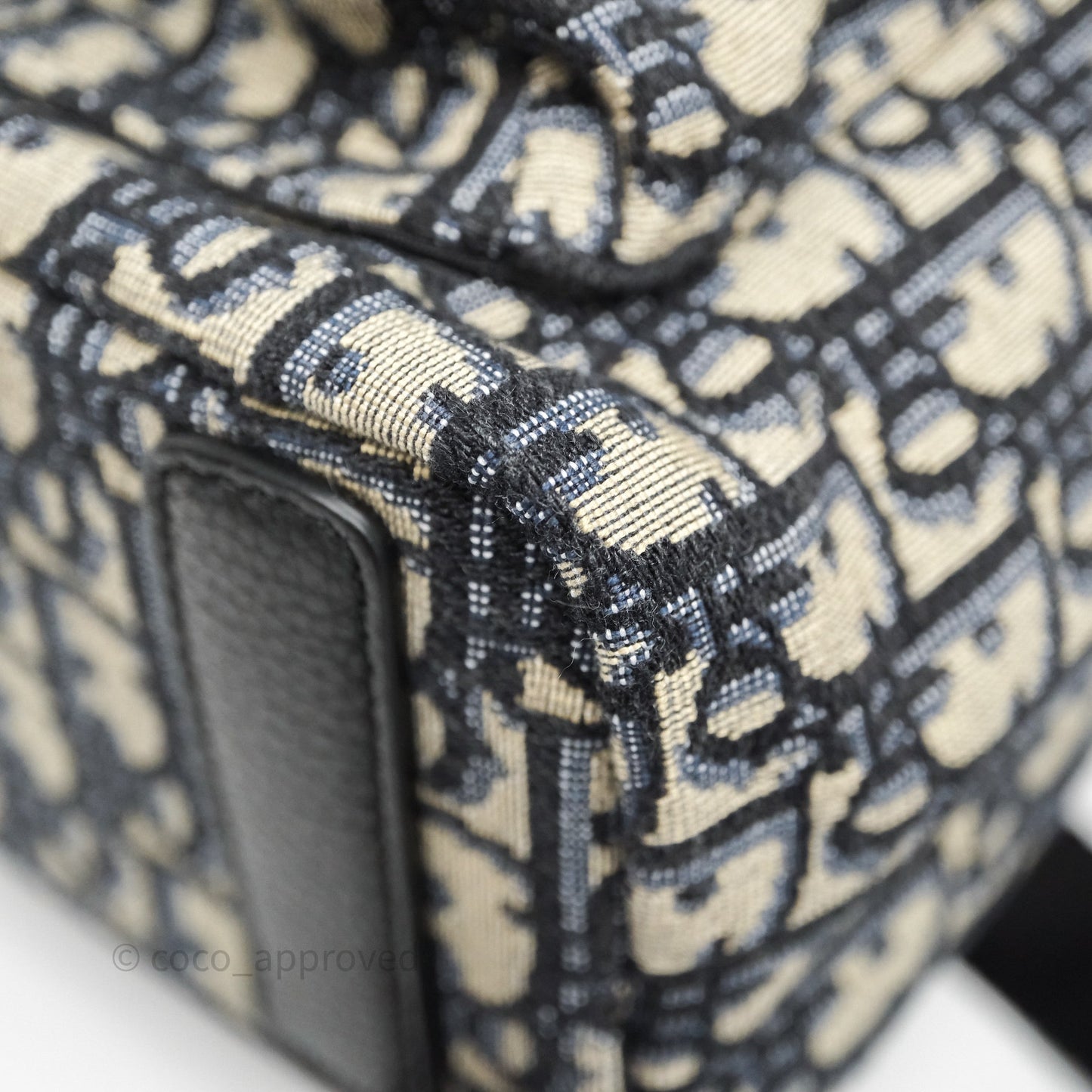 Christian Dior Backpack Beige and Black Dior Oblique Jacquard