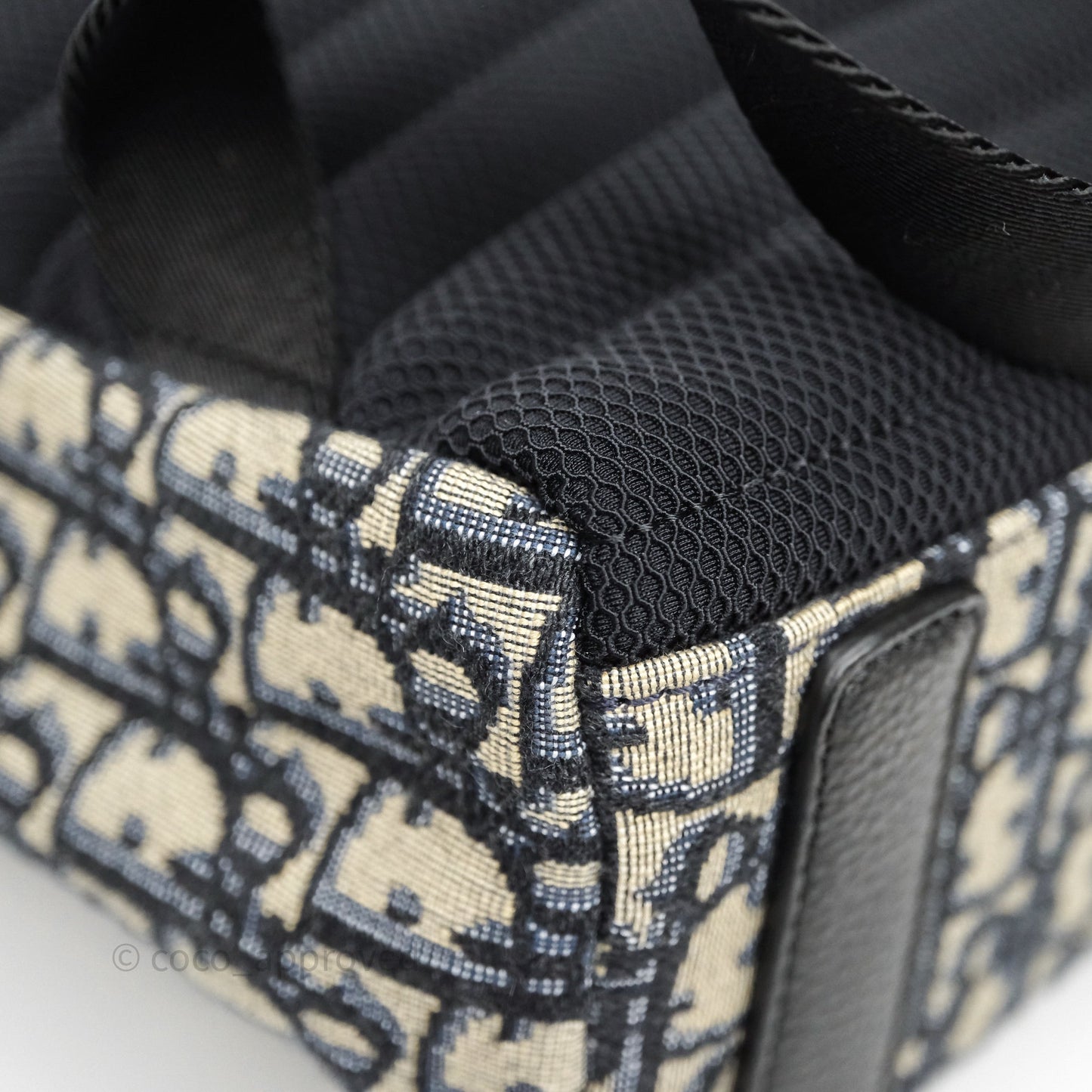 Christian Dior Backpack Beige and Black Dior Oblique Jacquard