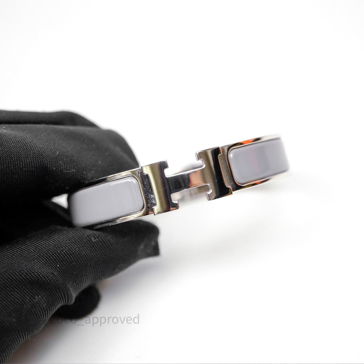 Hermès Clic H Bracelet Grey Palladium Hardware PM