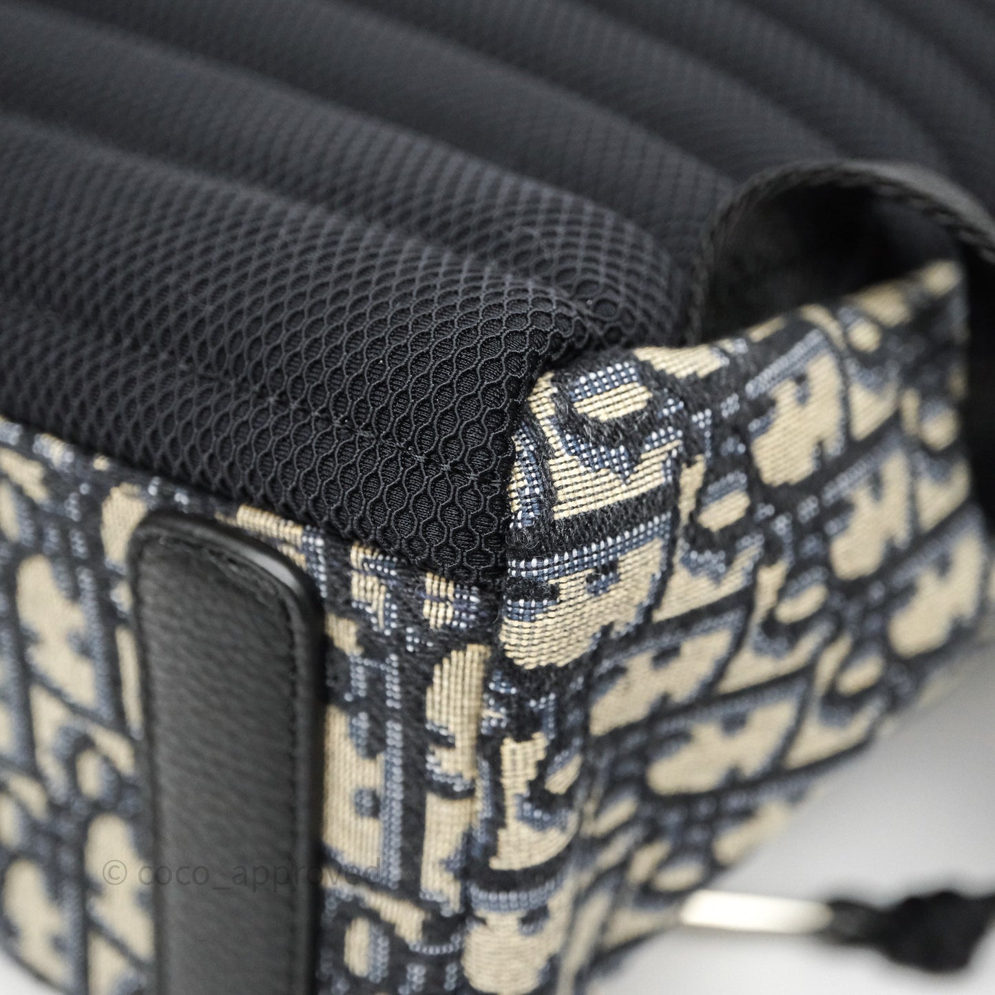 Christian Dior Backpack Beige and Black Dior Oblique Jacquard