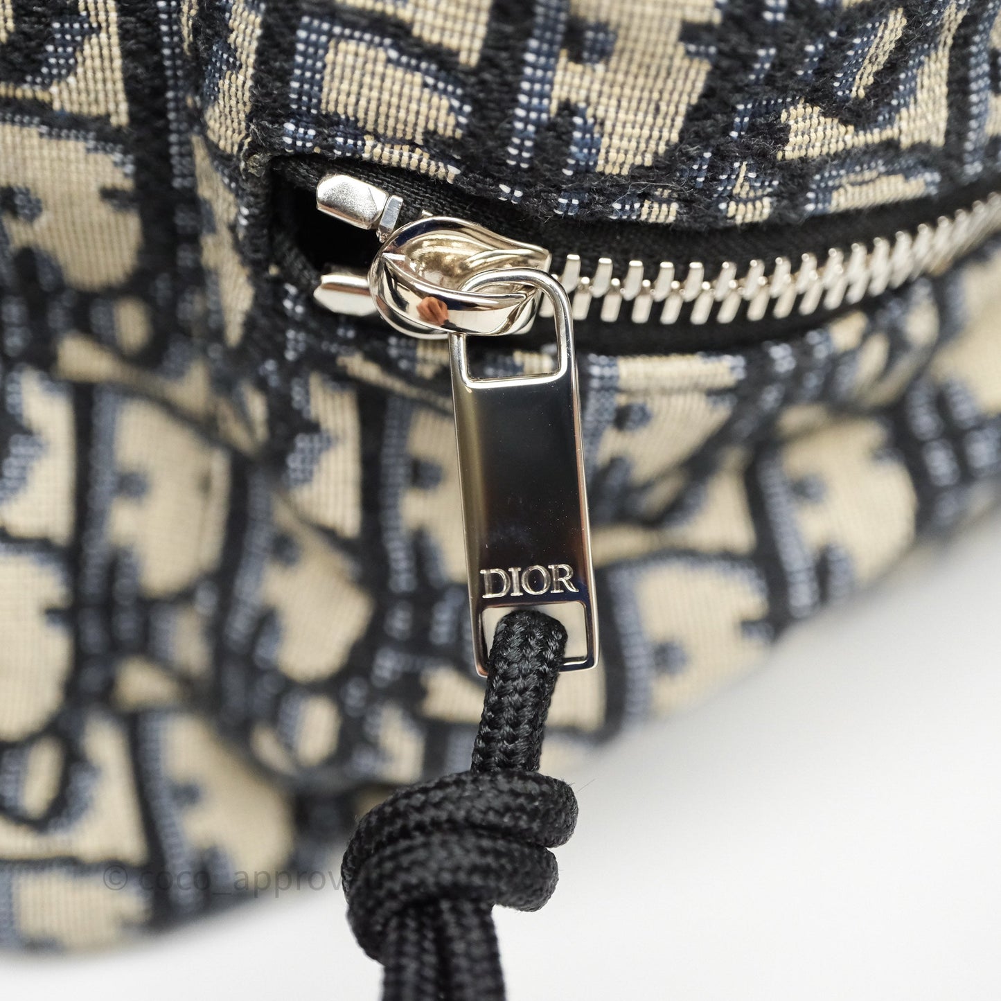 Christian Dior Backpack Beige and Black Dior Oblique Jacquard