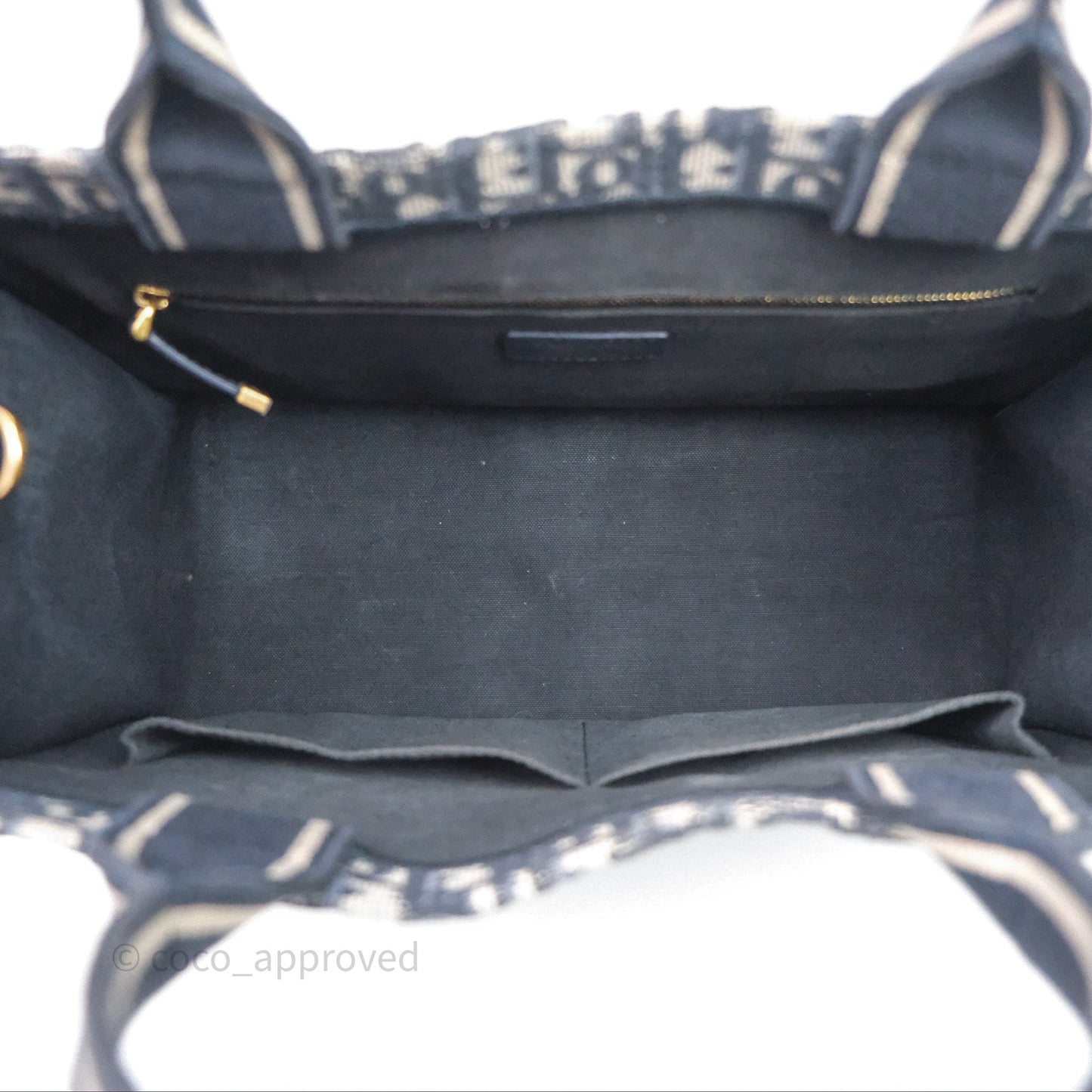 Christian Dior Medium Dior Book Tote Blue Dior Oblique Embroidery and Calfskin