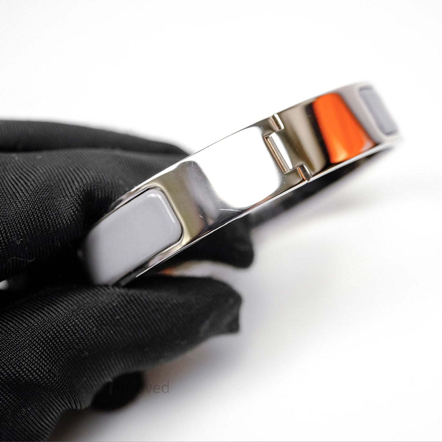 Hermès Clic H Bracelet Grey Palladium Hardware PM
