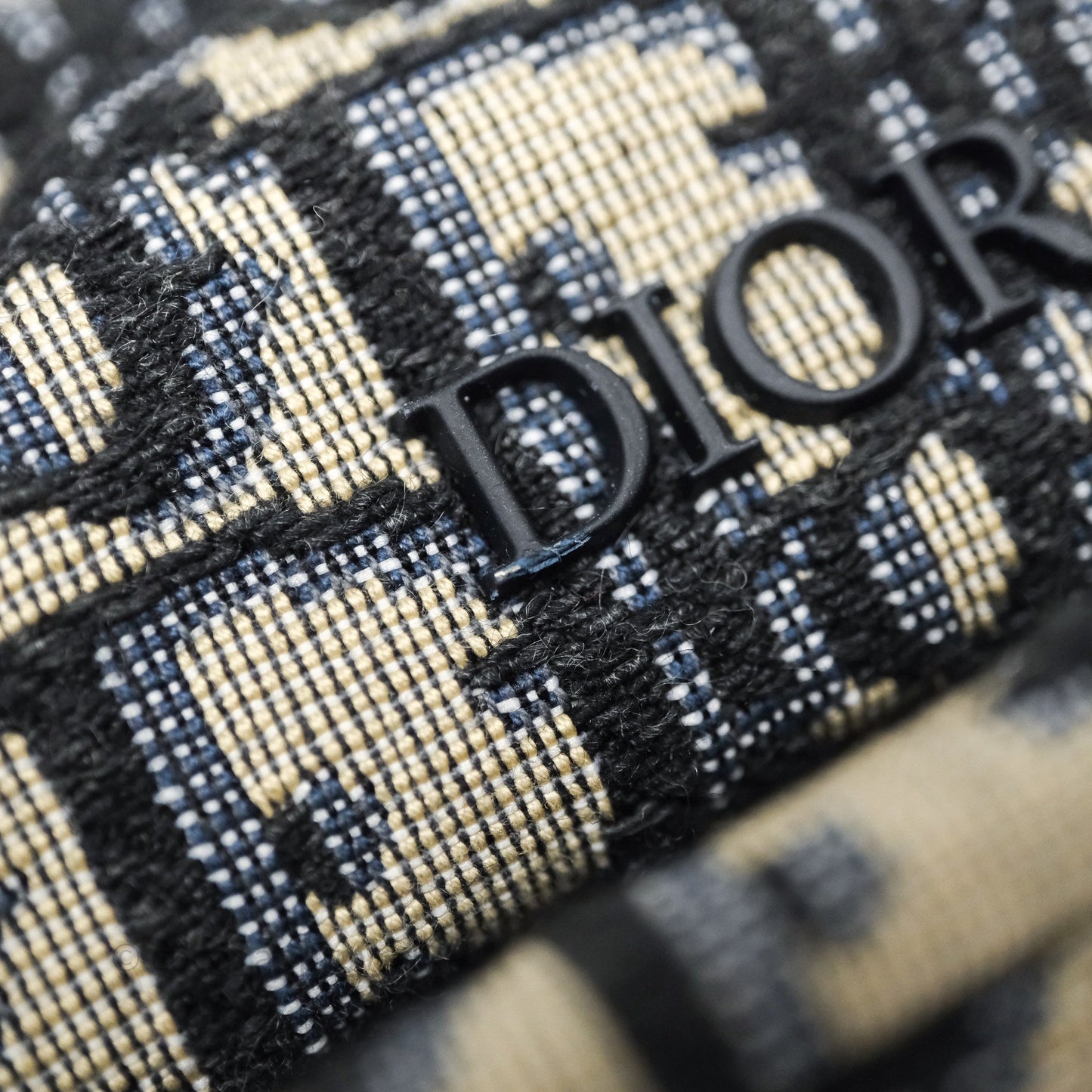 Christian Dior Backpack Beige and Black Dior Oblique Jacquard