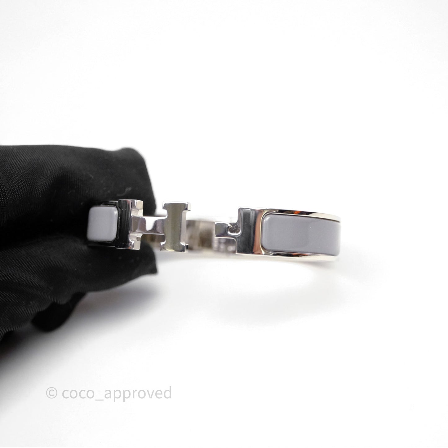 Hermès Clic H Bracelet Grey Palladium Hardware PM