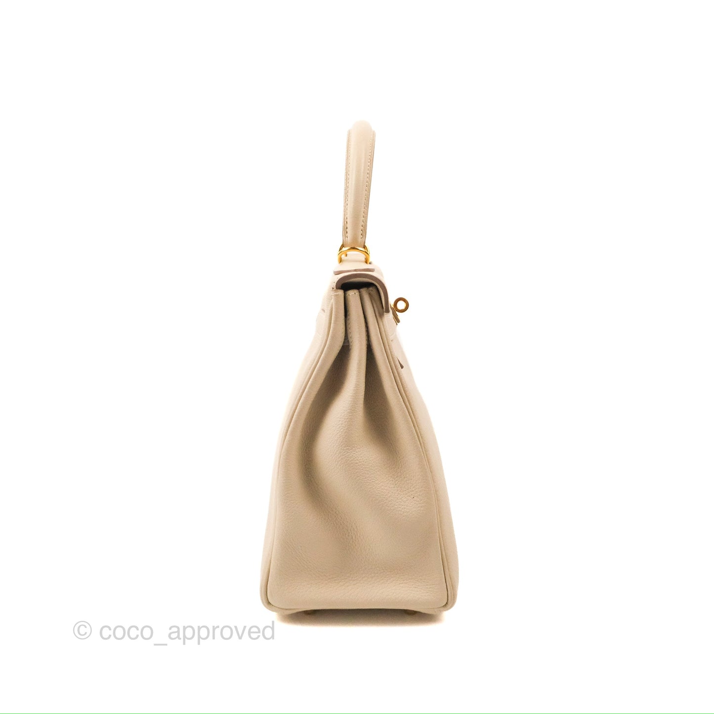Hermès Kelly Retourne 28 Craie Togo Gold Hardware