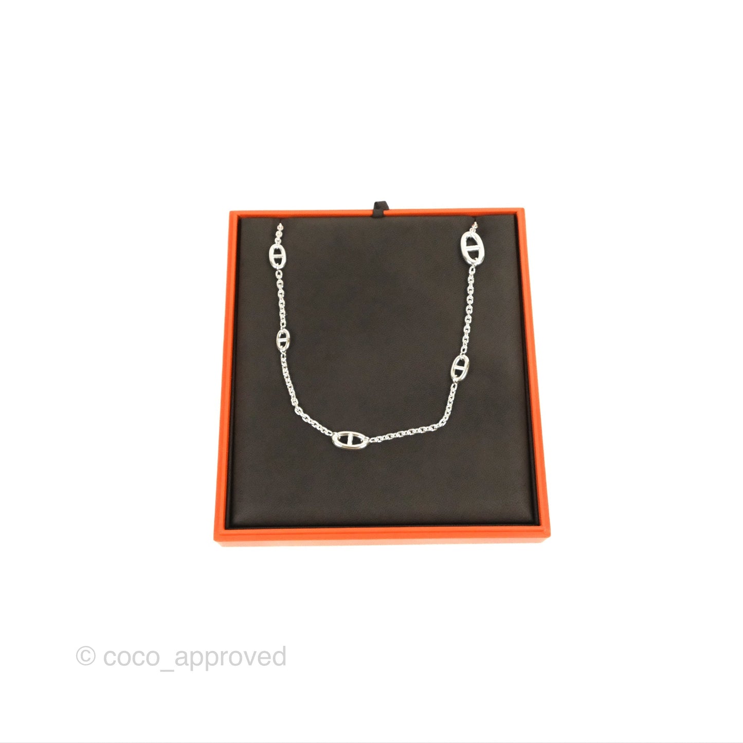Hermès Farandole Long Necklace Palladium Hardware