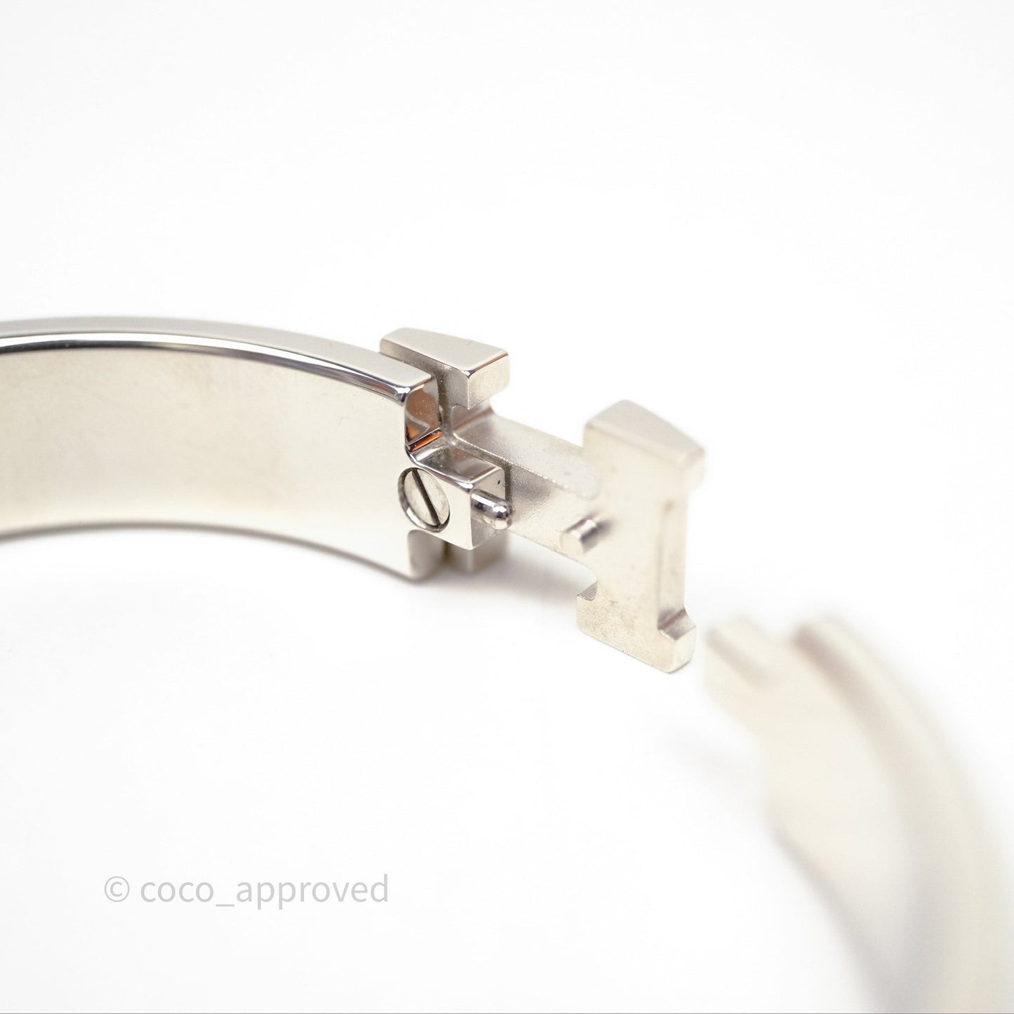Hermès Clic H Bracelet Grey Palladium Hardware PM