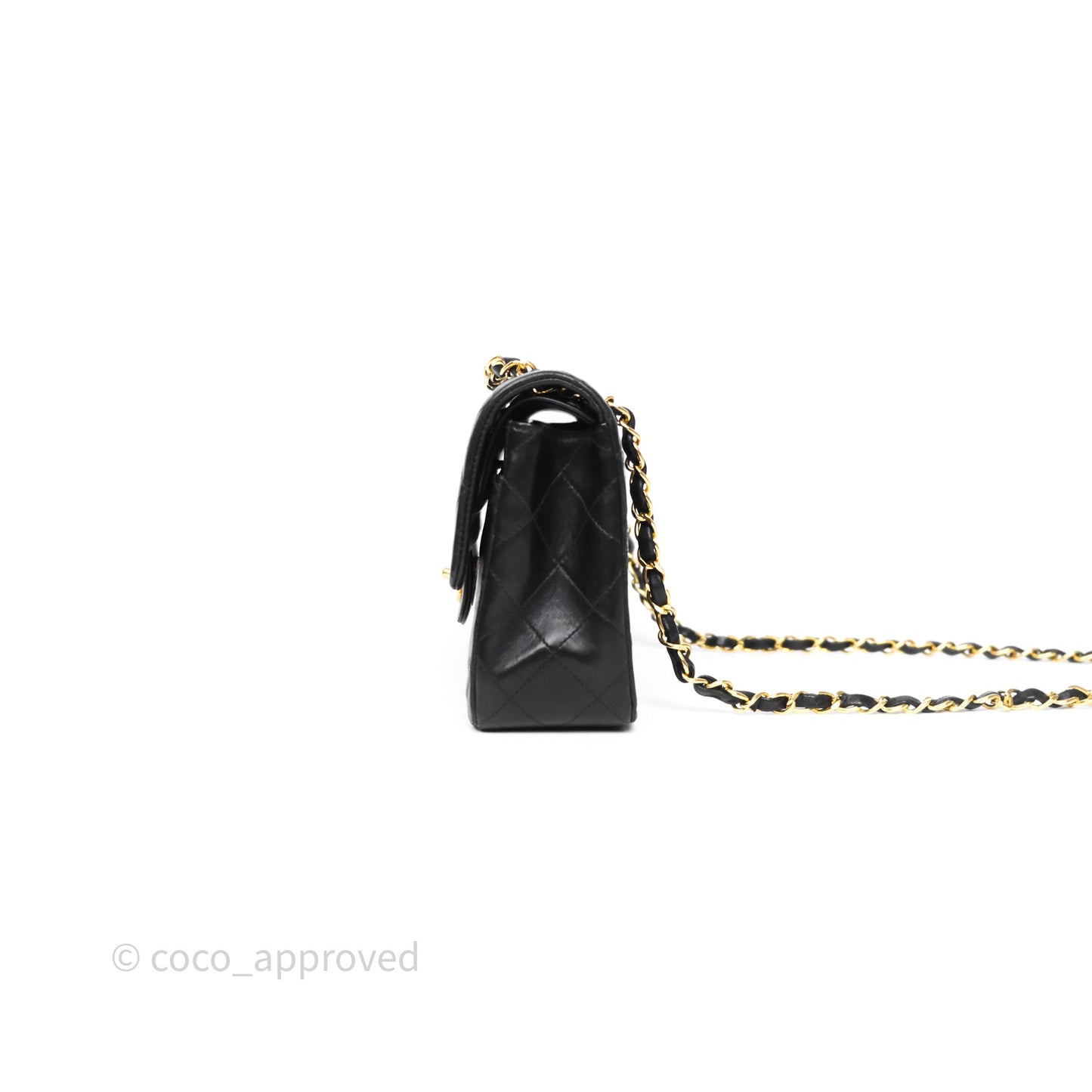 Chanel Classic Vintage Small Flap Black Lambskin 24K Gold Hardware
