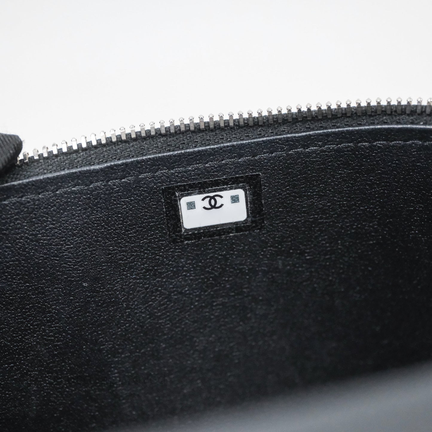 Chanel Vanity Rectangular Top Handle Black Lambskin Silver Hardware