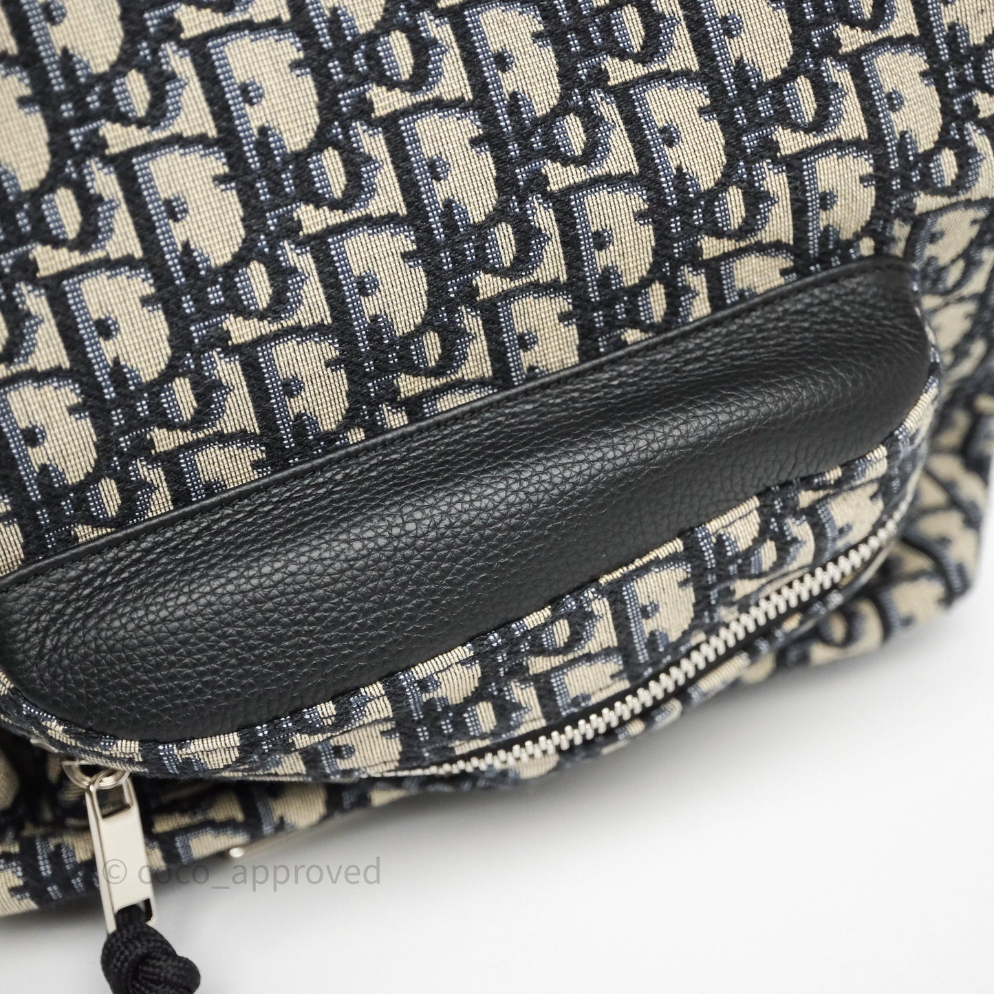 Christian Dior Backpack Beige and Black Dior Oblique Jacquard