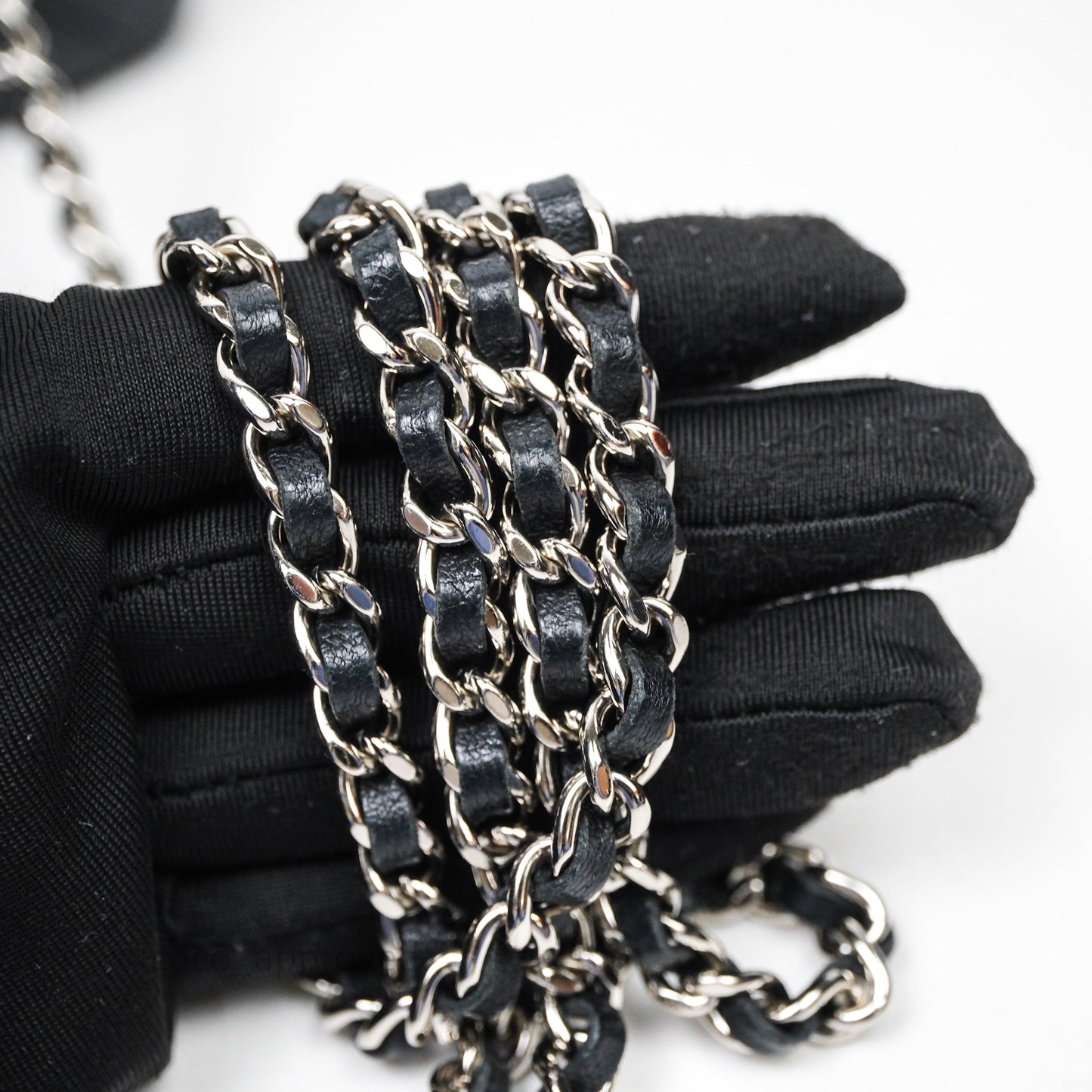 Chanel Vanity Rectangular Top Handle Black Lambskin Silver Hardware