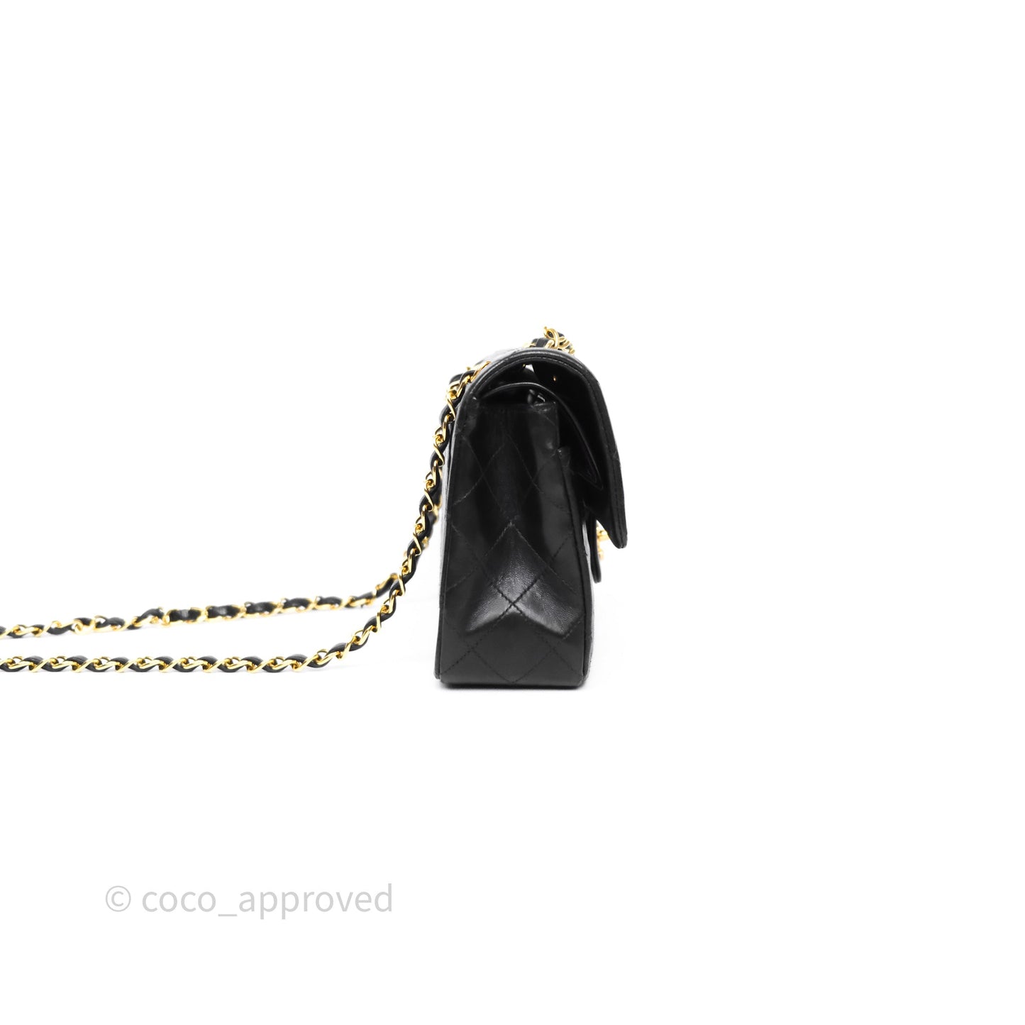 Chanel Classic Vintage Small Flap Black Lambskin 24K Gold Hardware