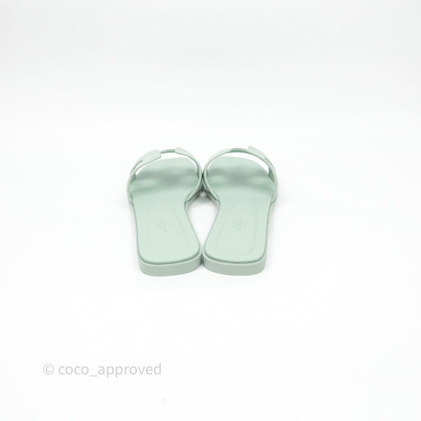 Hermès Oran Sandals Vert D'eau Size 37.5
