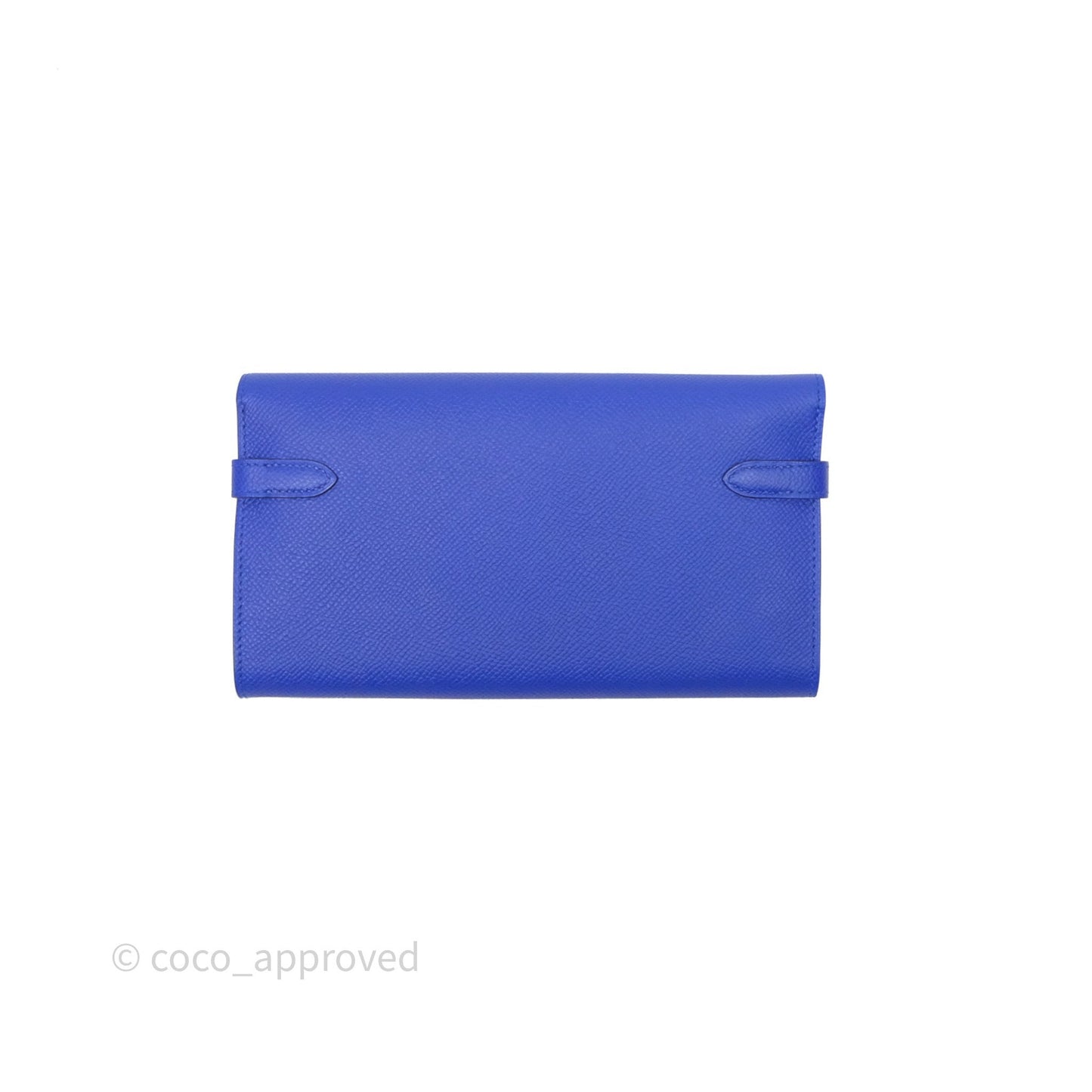 Hermès Kelly Wallet Bleu Électrique 7T Epsom Palladium Hardware