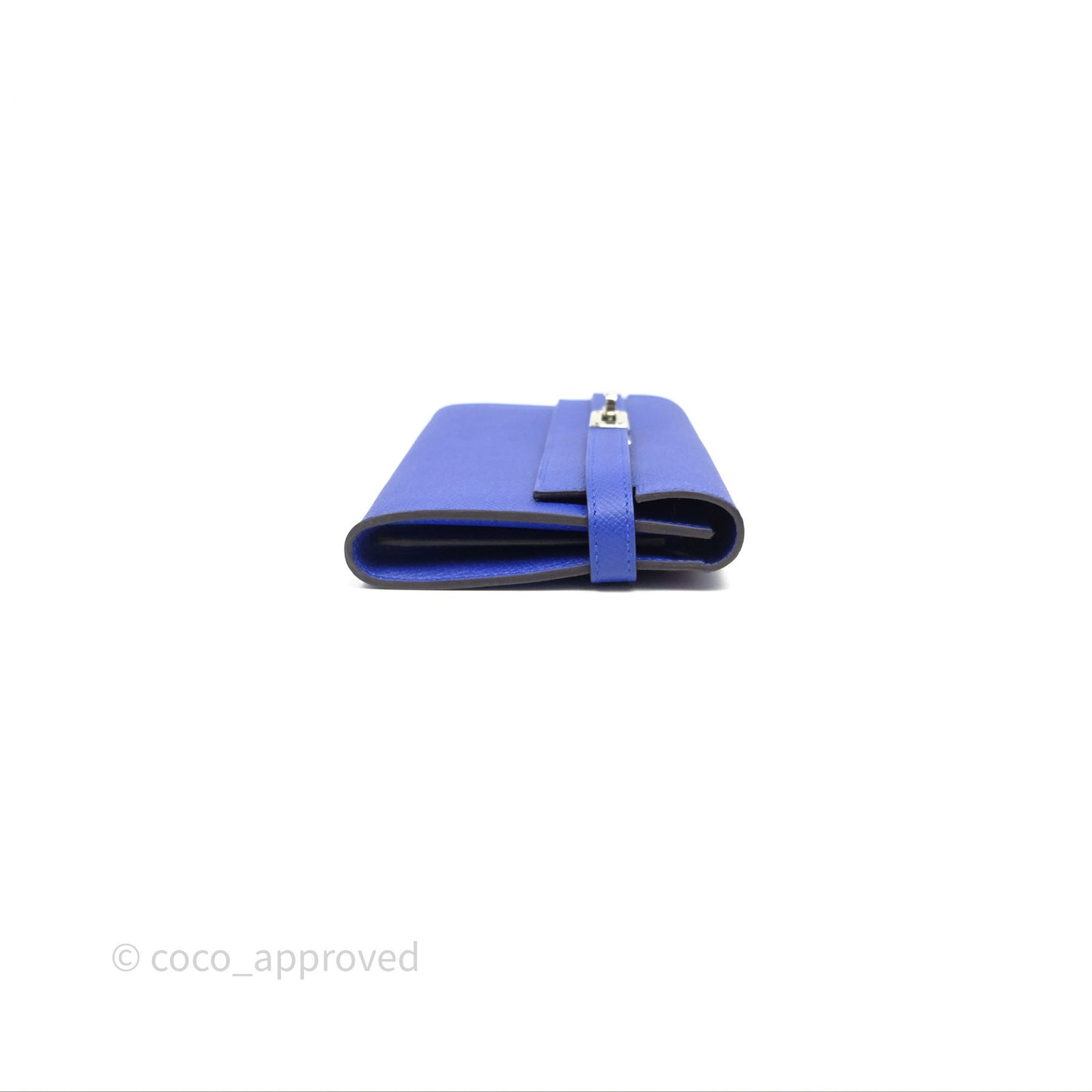 Hermès Kelly Wallet Bleu Électrique 7T Epsom Palladium Hardware